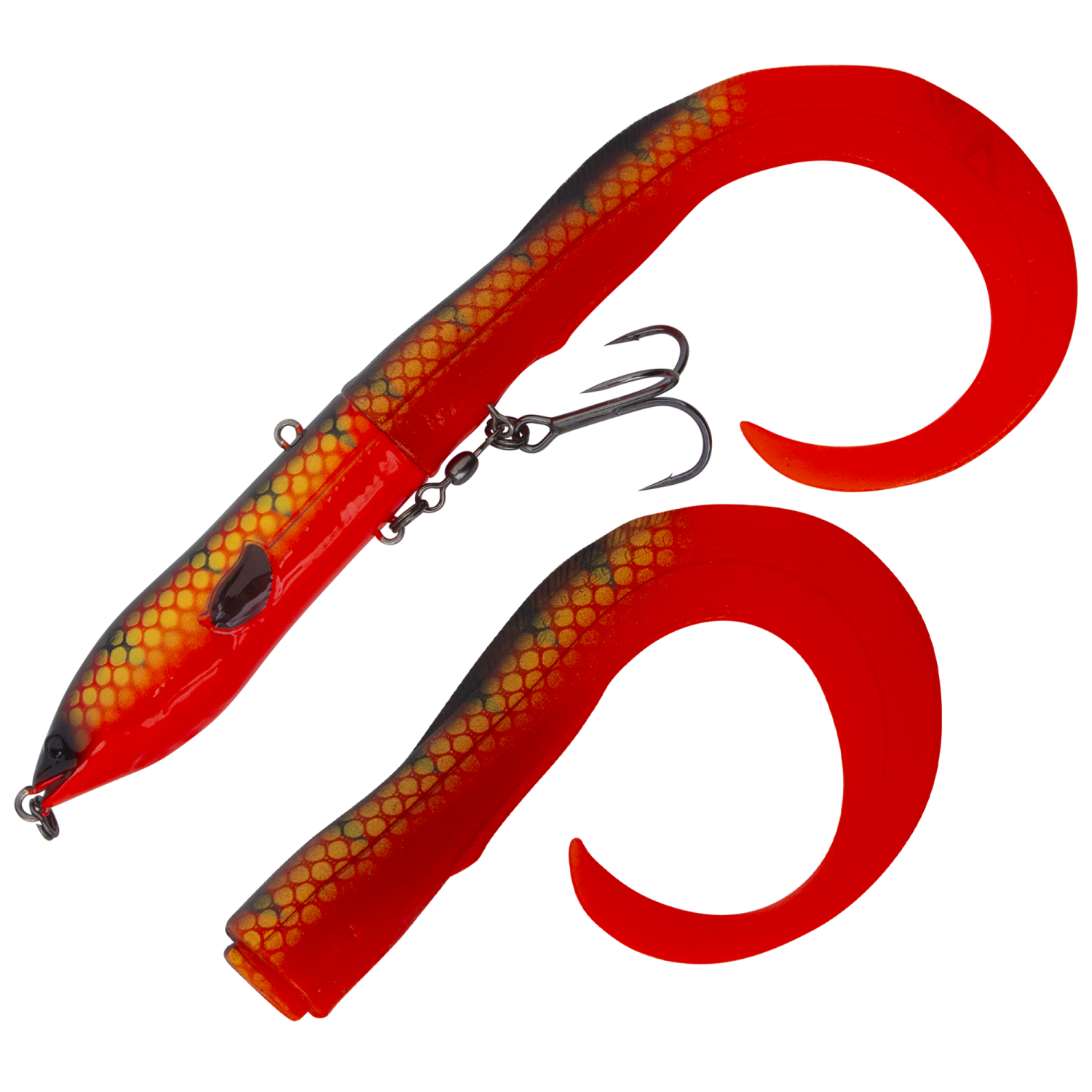 Приманка силиконовая Savage Gear 3D Hard Eel 2+1 17см SS #Red N Black