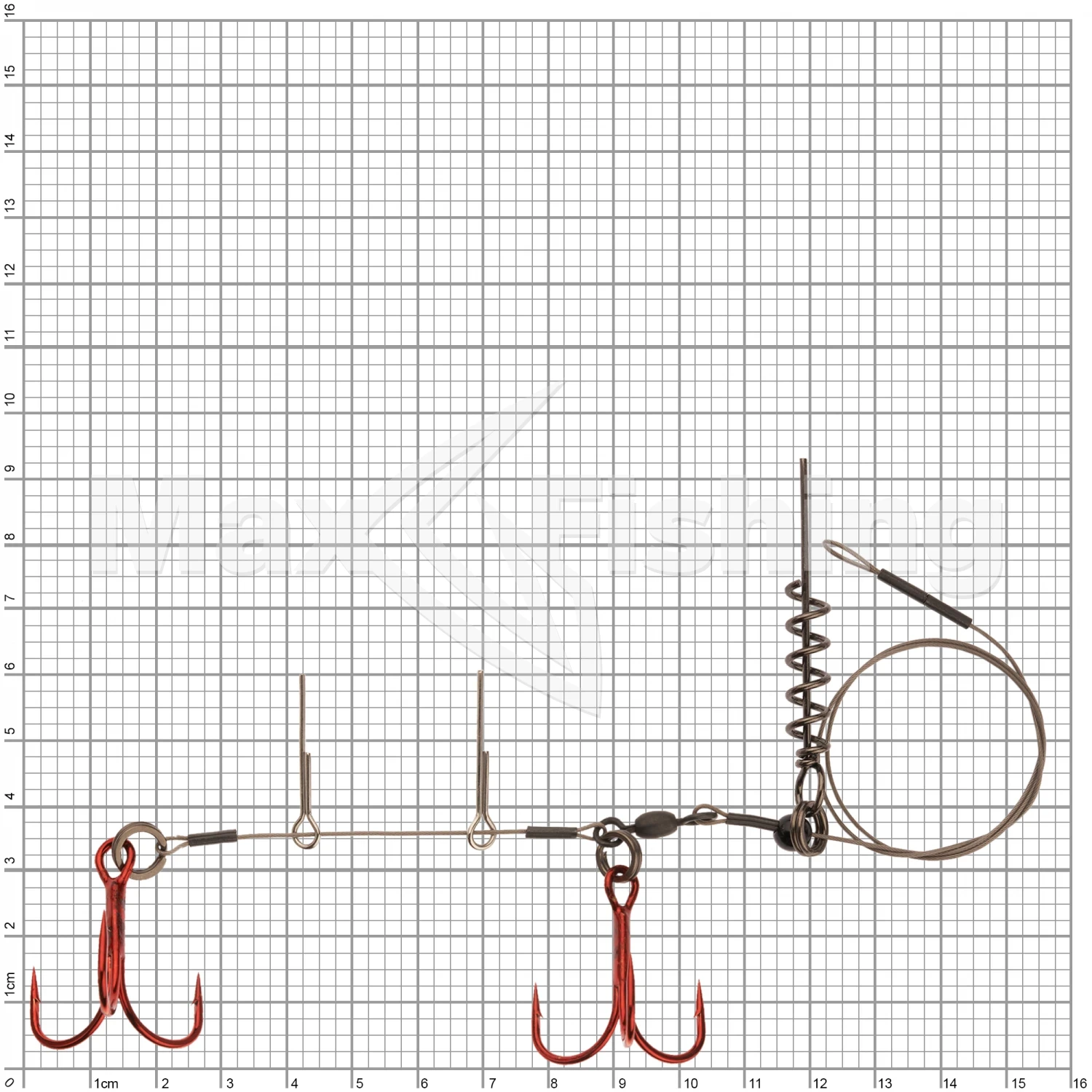 Монтаж готовый Savage Gear Linethru Corkscrew Rig 2x#1/0 45см 31кг