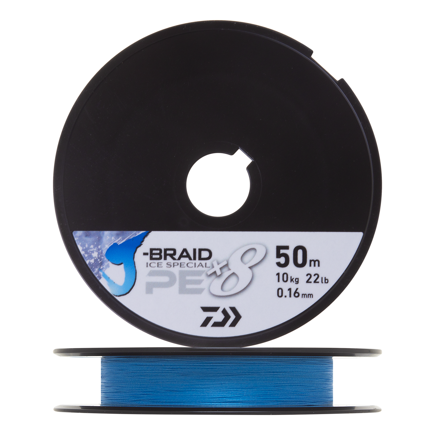Шнур плетеный Daiwa J-Braid Ice Special x8 PE 0,16мм 50м (island blue)