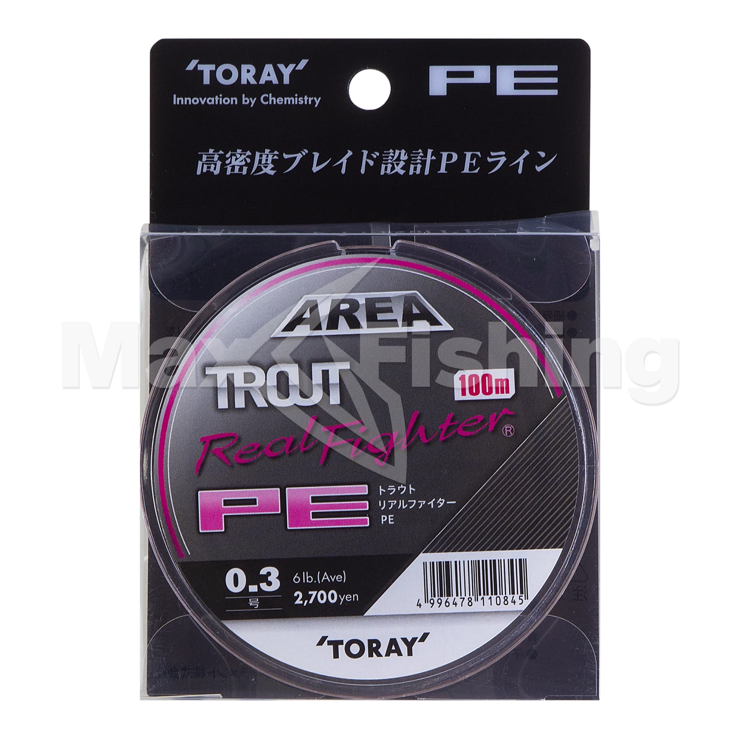 Шнур плетеный Toray Trout Real Fighter PE #0,3 100м (pink)