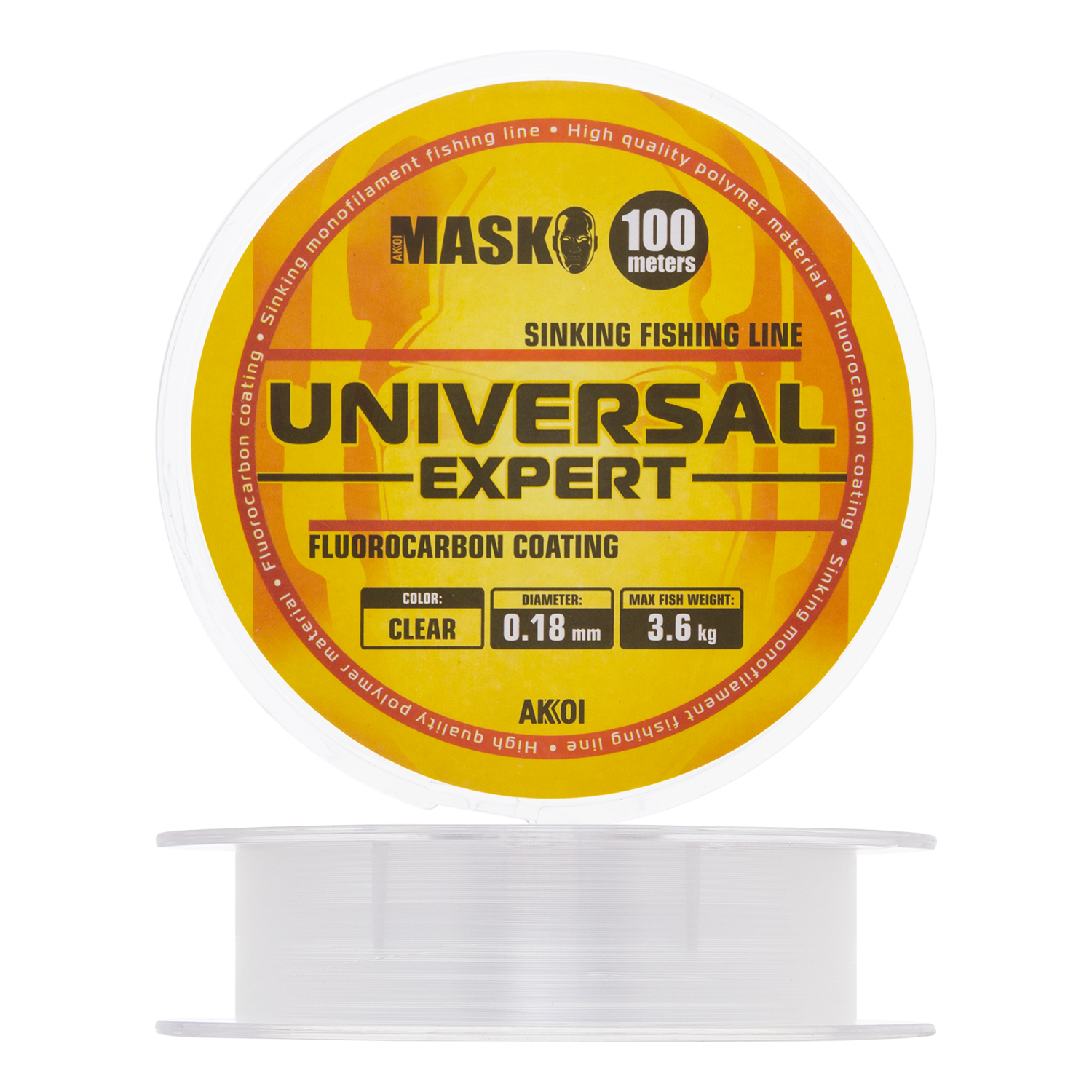 Леска монофильная Akkoi Mask Universal Expert 0,18мм 100м (clear)