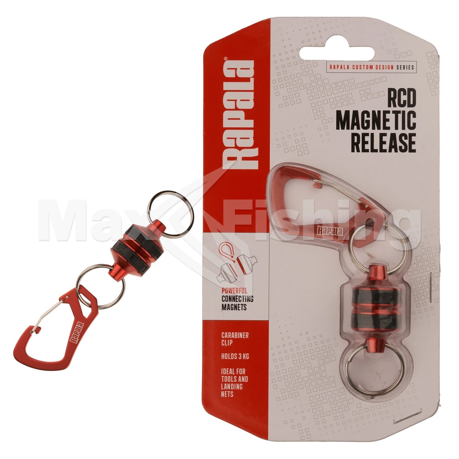 Карабин Rapala RCD Magnetic Release на магнитах красный