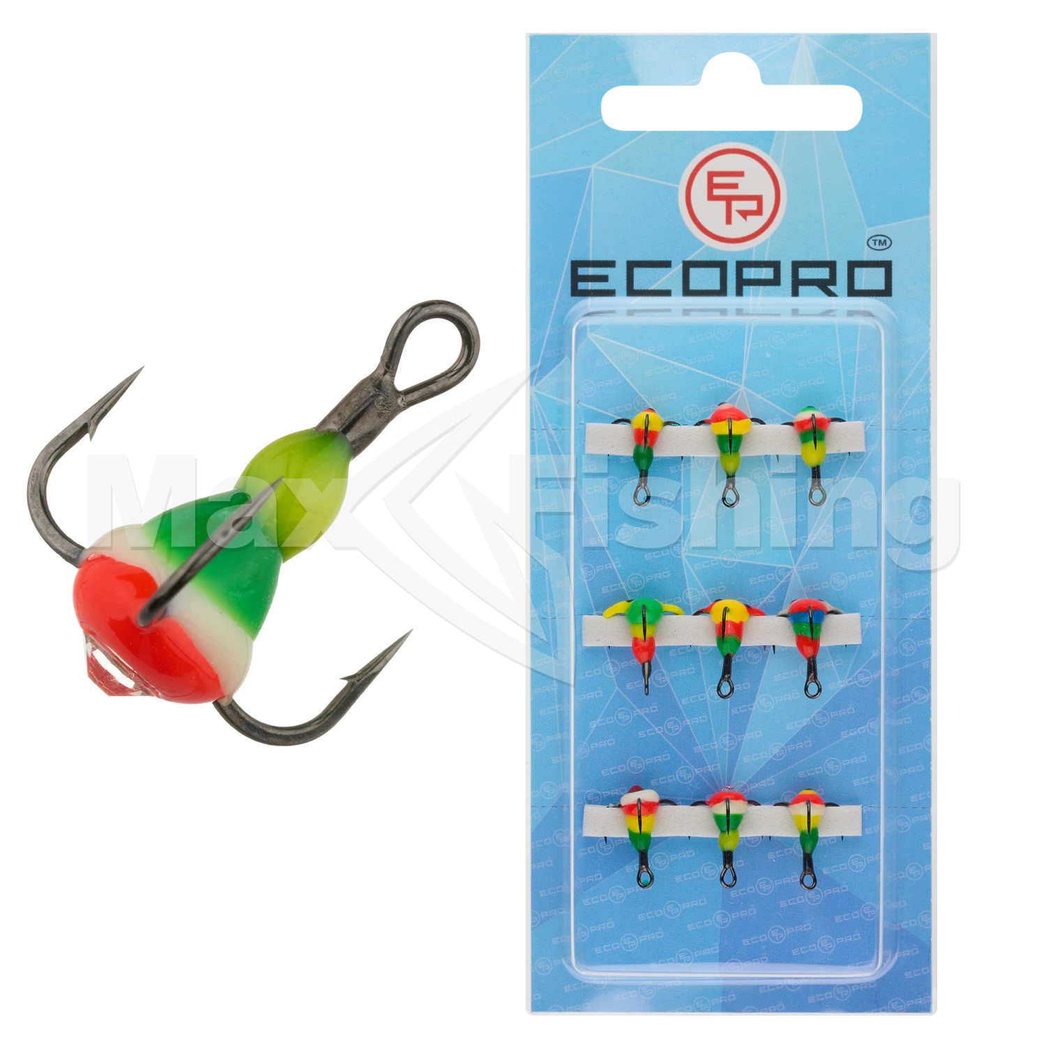 Тройник-капля EcoPro на крючке Saikyo #10 (9шт)