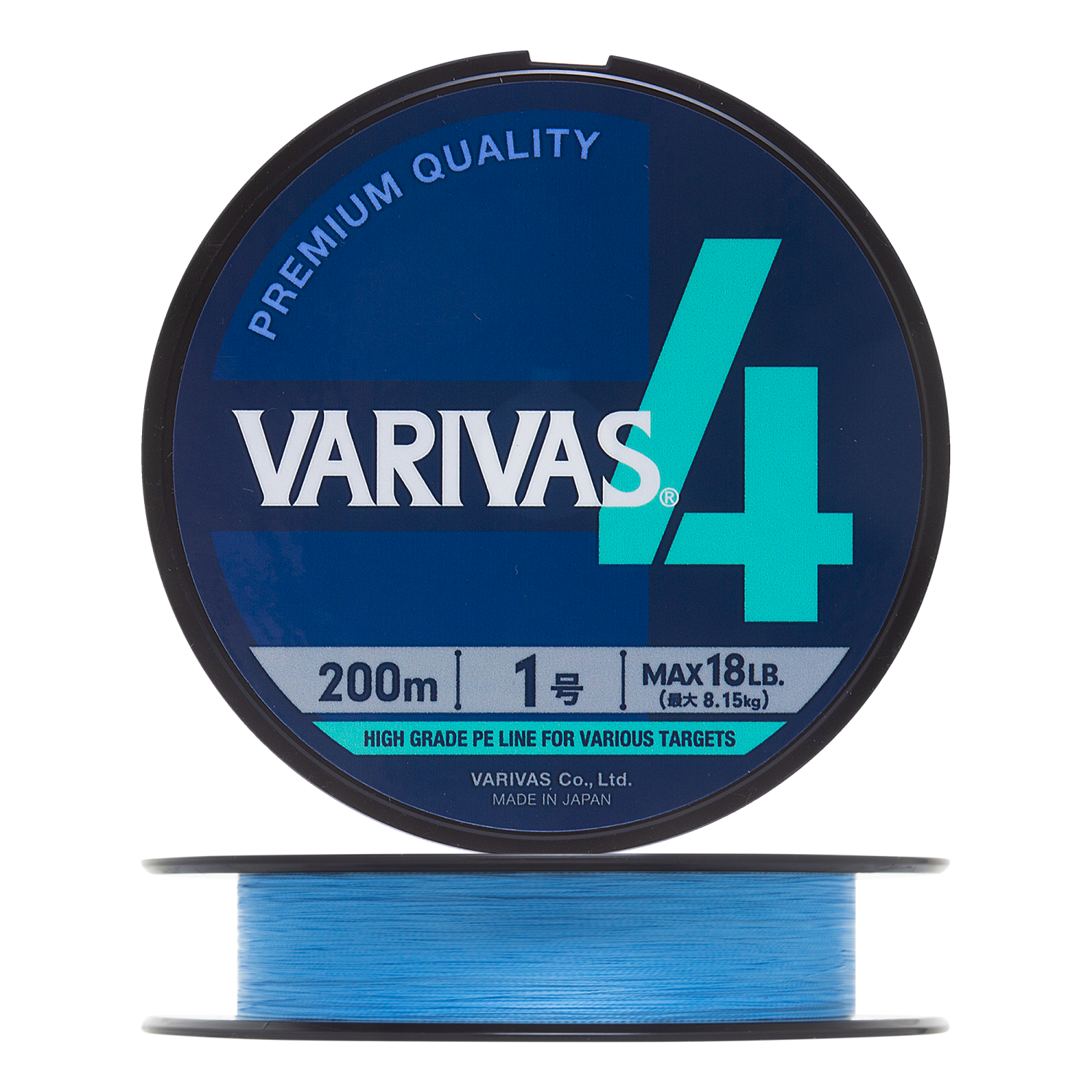 Шнур плетеный Varivas X4 #1 0,165мм 200м (water blue)