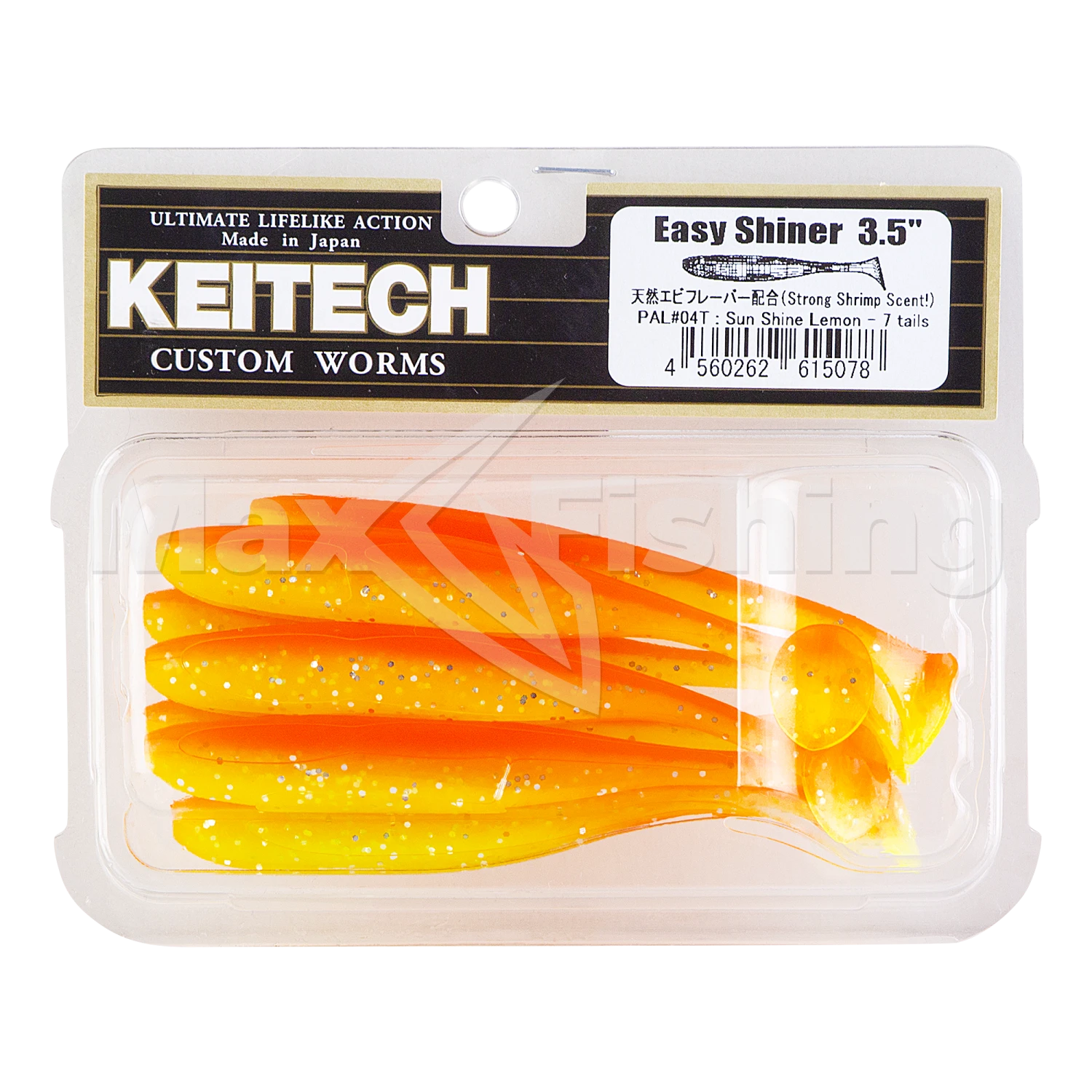 Приманка силиконовая Keitech Easy Shiner 3,5" #PAL04 Sun Shine Lemon