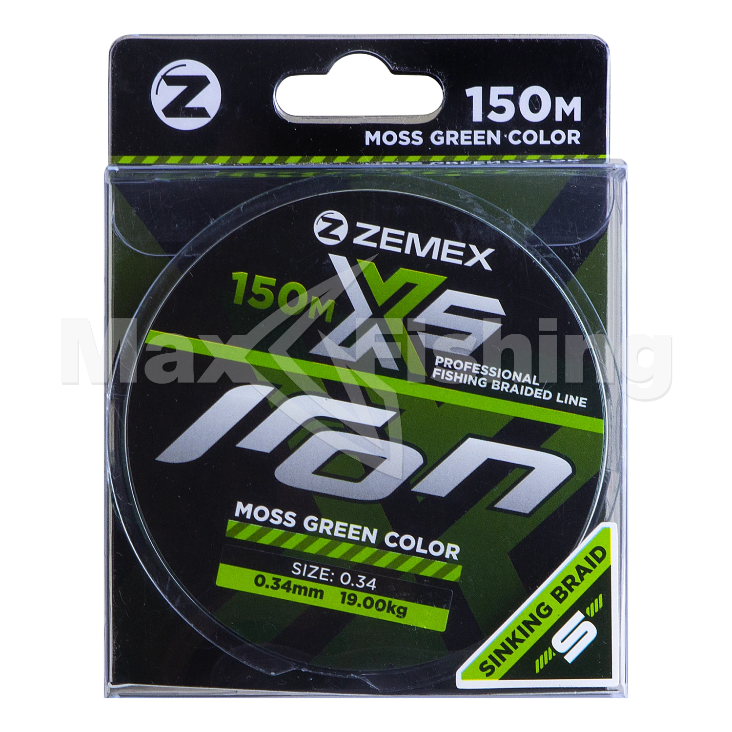 Шнур плетеный Zemex Iron X5 0,34мм 150м (moss green)