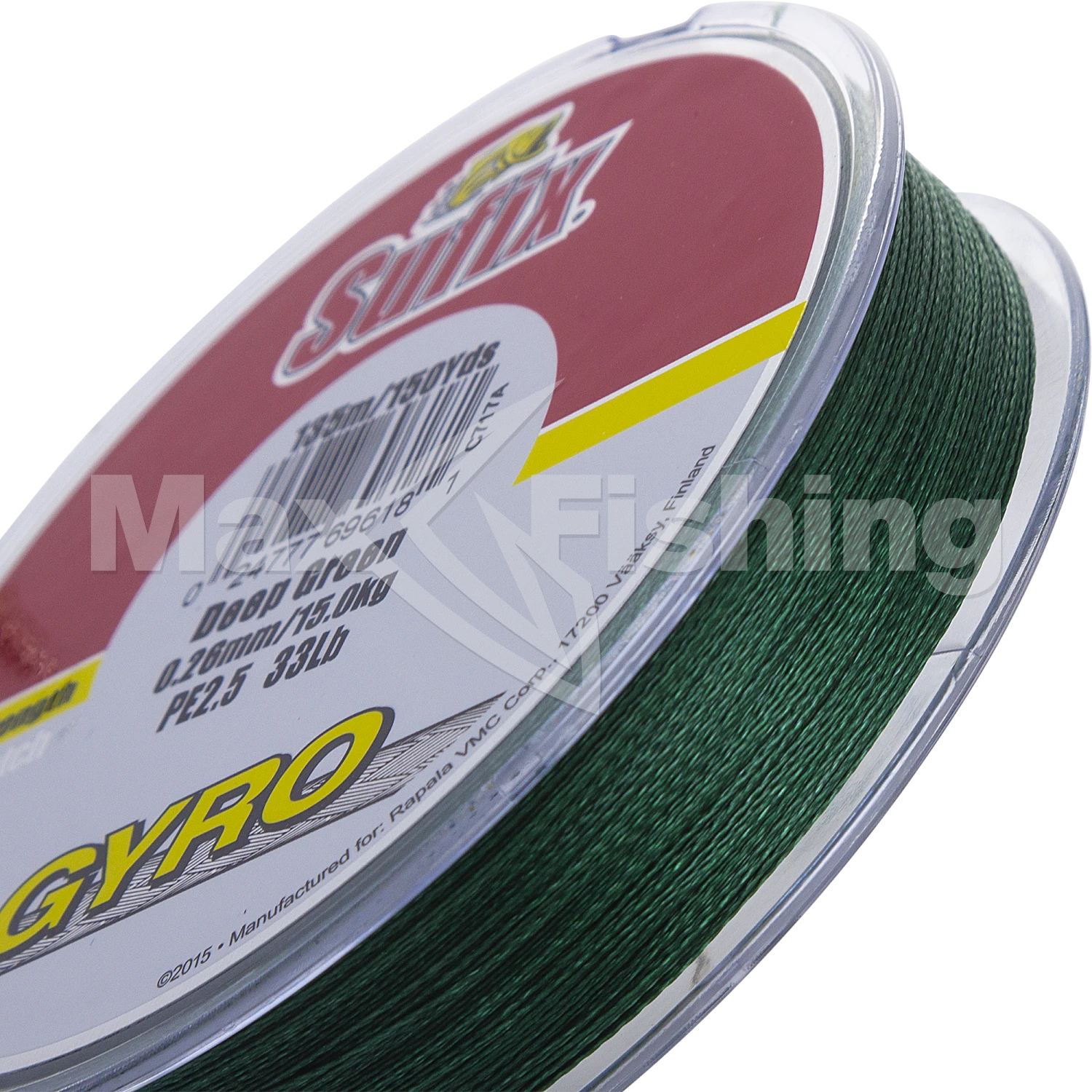 Шнур плетеный Sufix Gyro Braid 0,26мм 135м (green)
