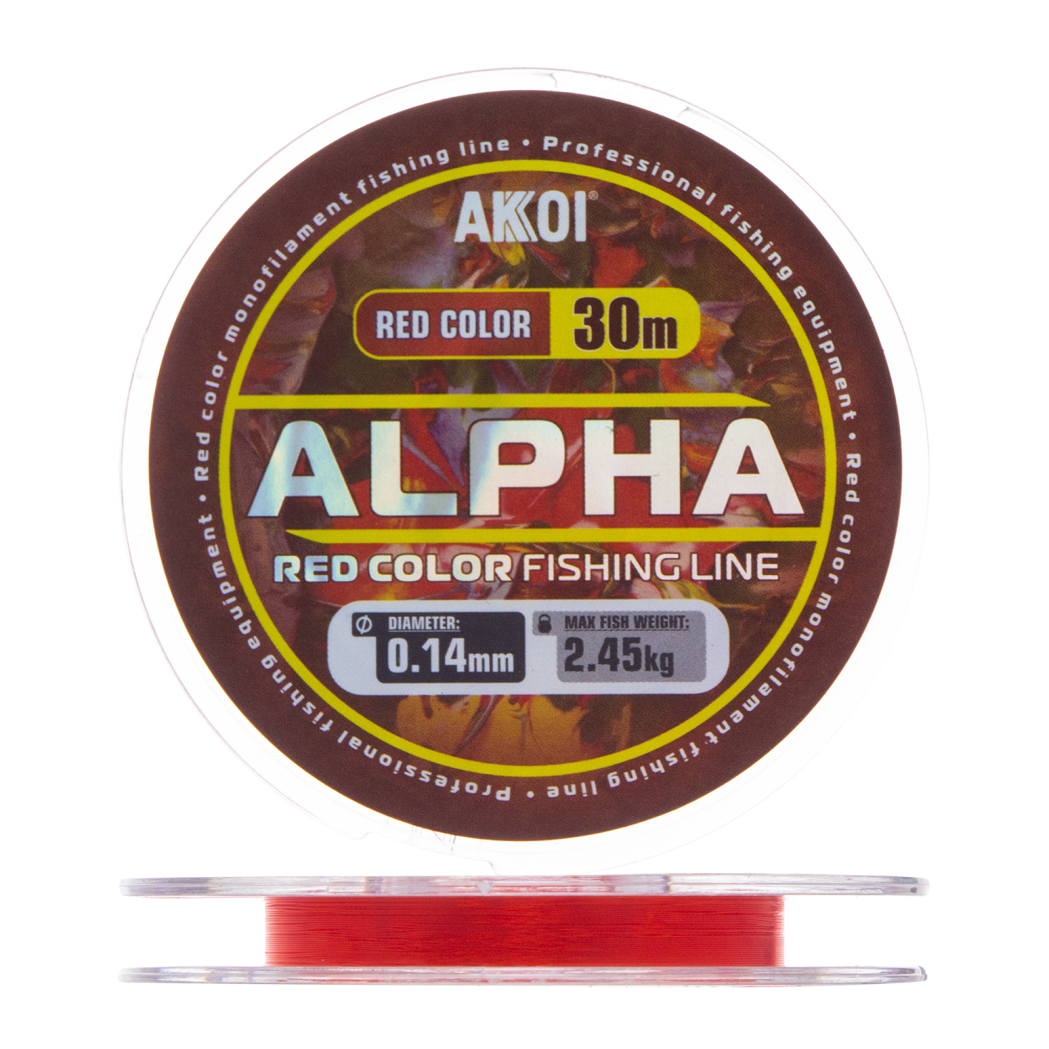 Леска монофильная Akkoi Alpha 0,14мм 30м (red)