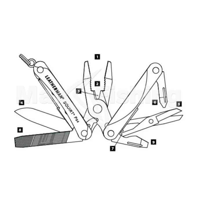Мультитул Leatherman Squirt PS4 синий