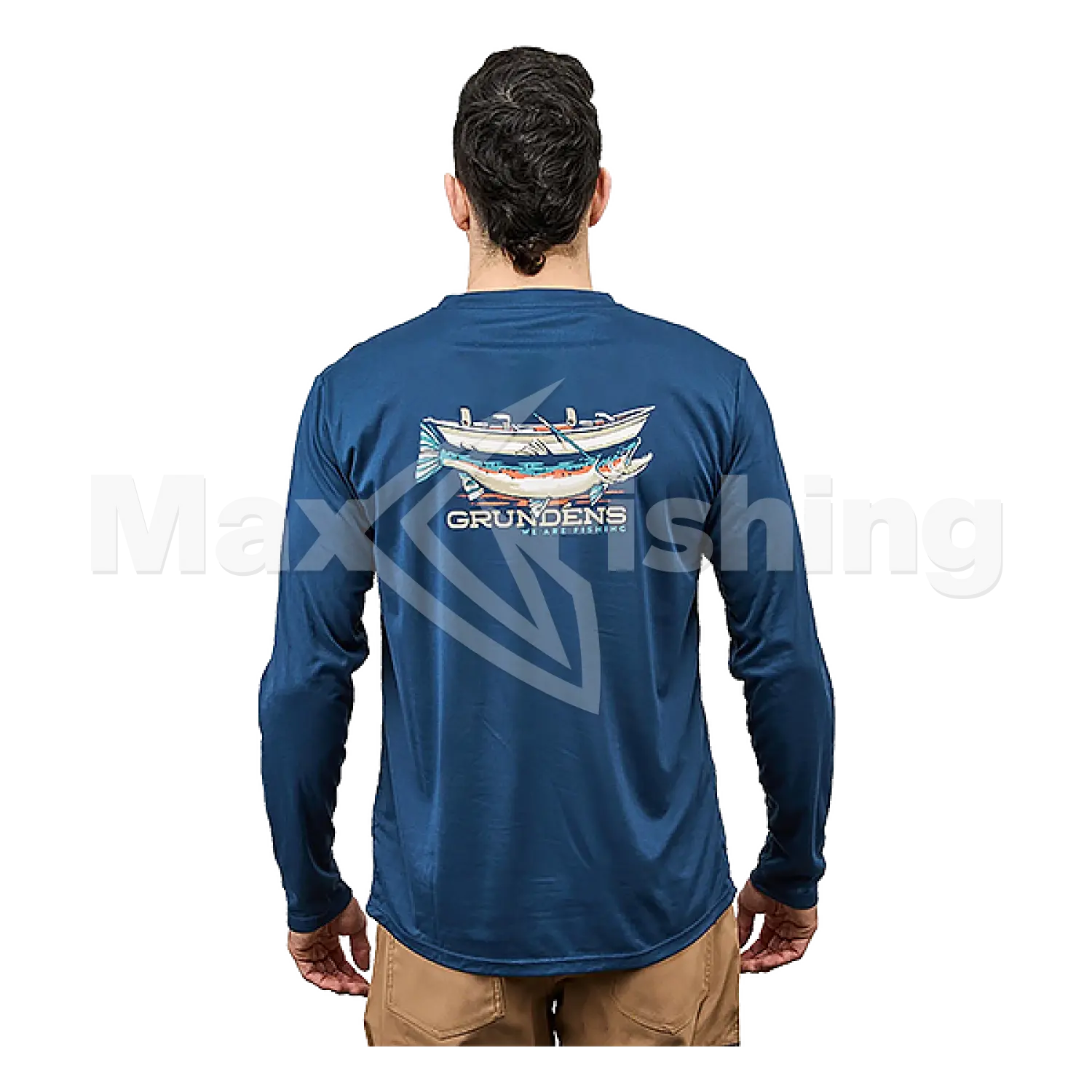Лонгслив Grundens Drift Boat LS Tech Tee S Blue Abyss