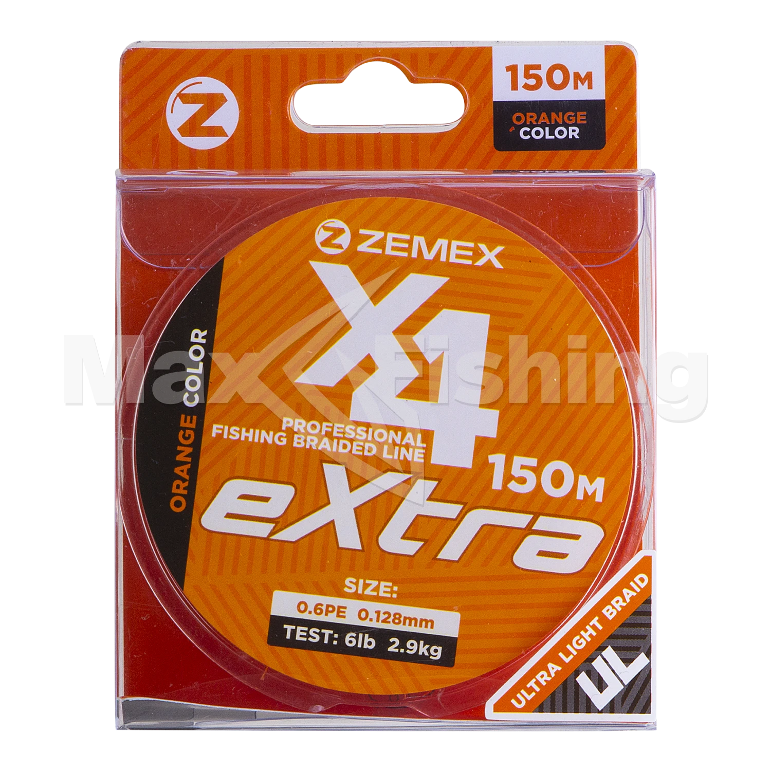 Шнур плетеный Zemex Extra X4 #0,6 0,128мм 150м (orange)