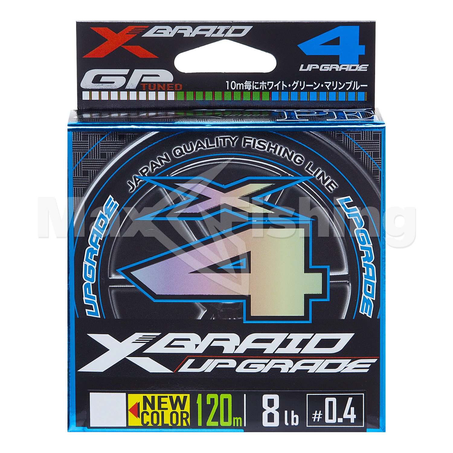 Шнур плетеный YGK X-Braid Upgrade PE X4 #0,4 0,104мм 120м (3color)