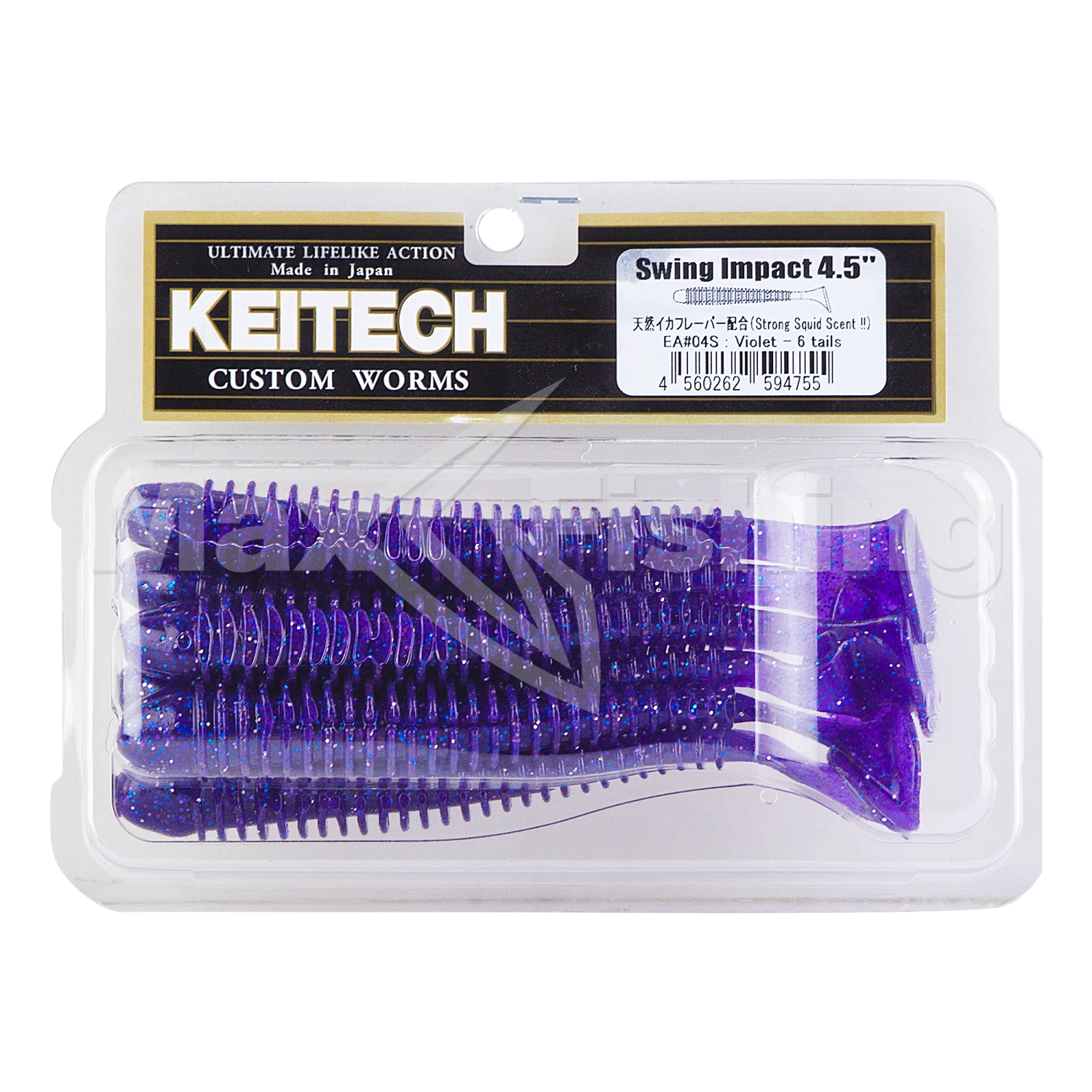 Приманка силиконовая Keitech Swing Impact 4,5" #EA04 Violet