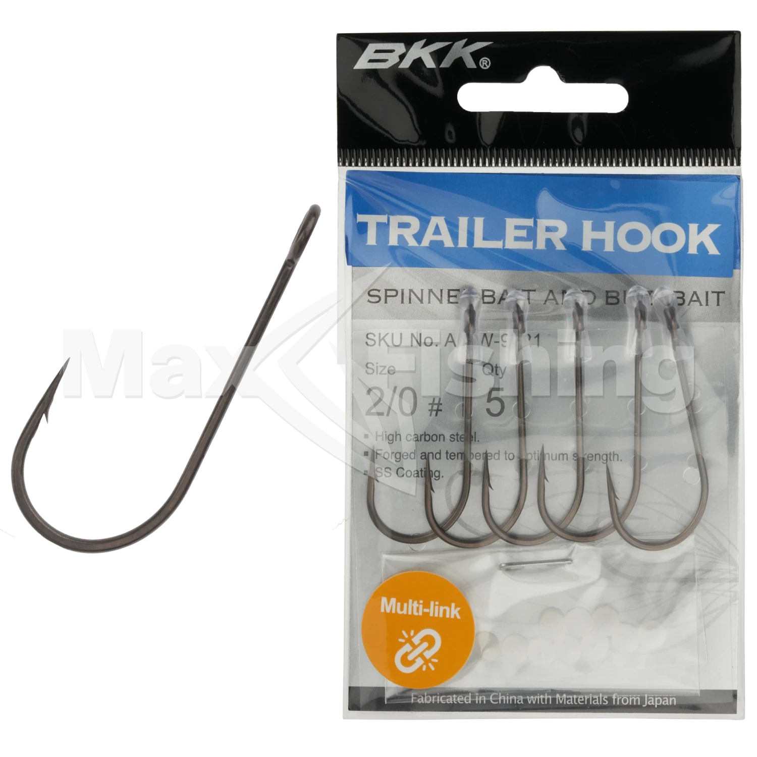 Крючок одинарный BKK Trailer Hook #2/0 (5шт)
