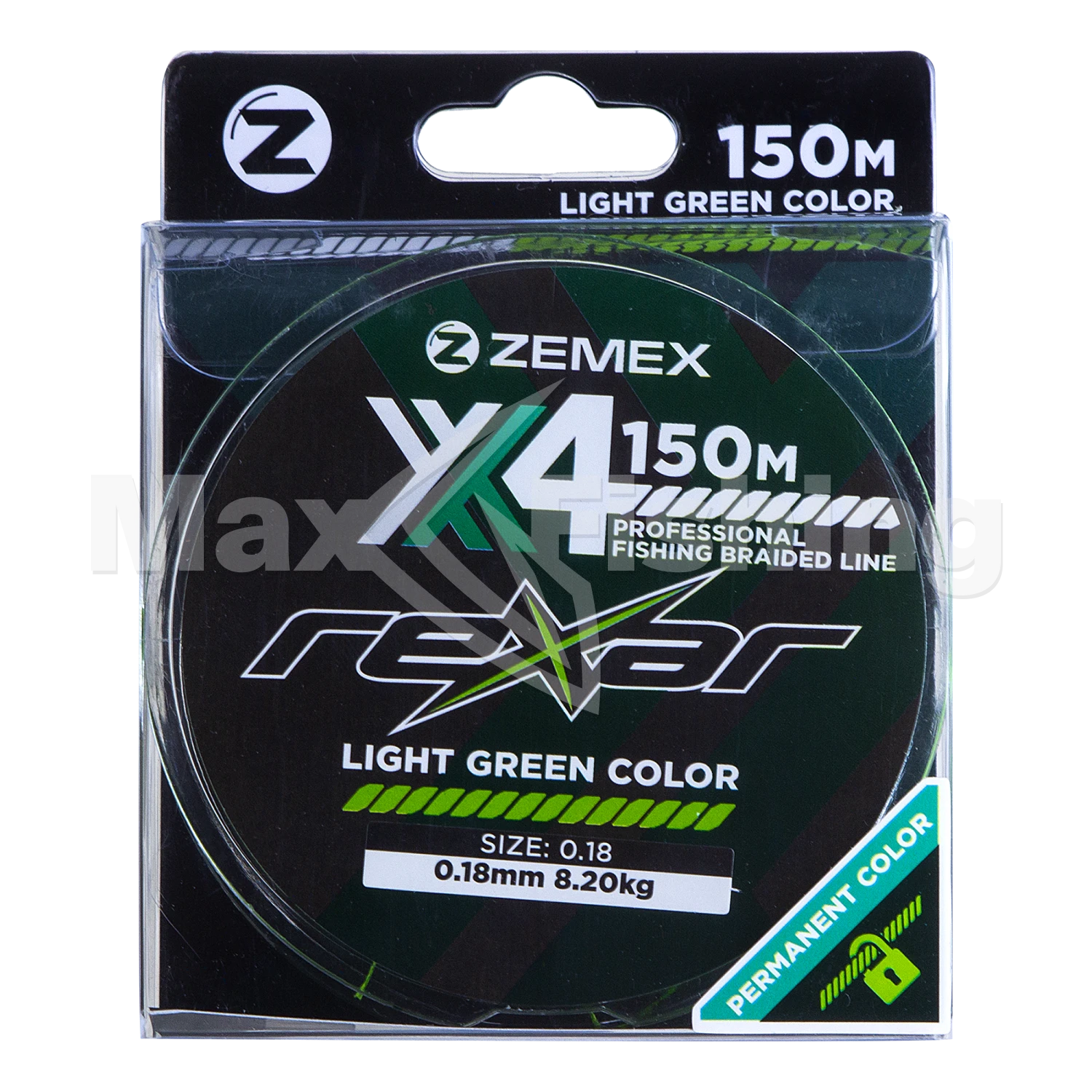 Шнур плетеный Zemex Rexar X4 0,18мм 150м (light green)