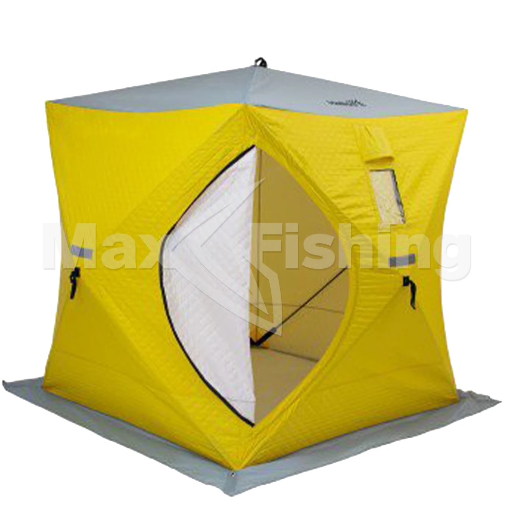 Палатка зимняя Helios Куб 1,8х1,8 утепленная Yellow/Gray