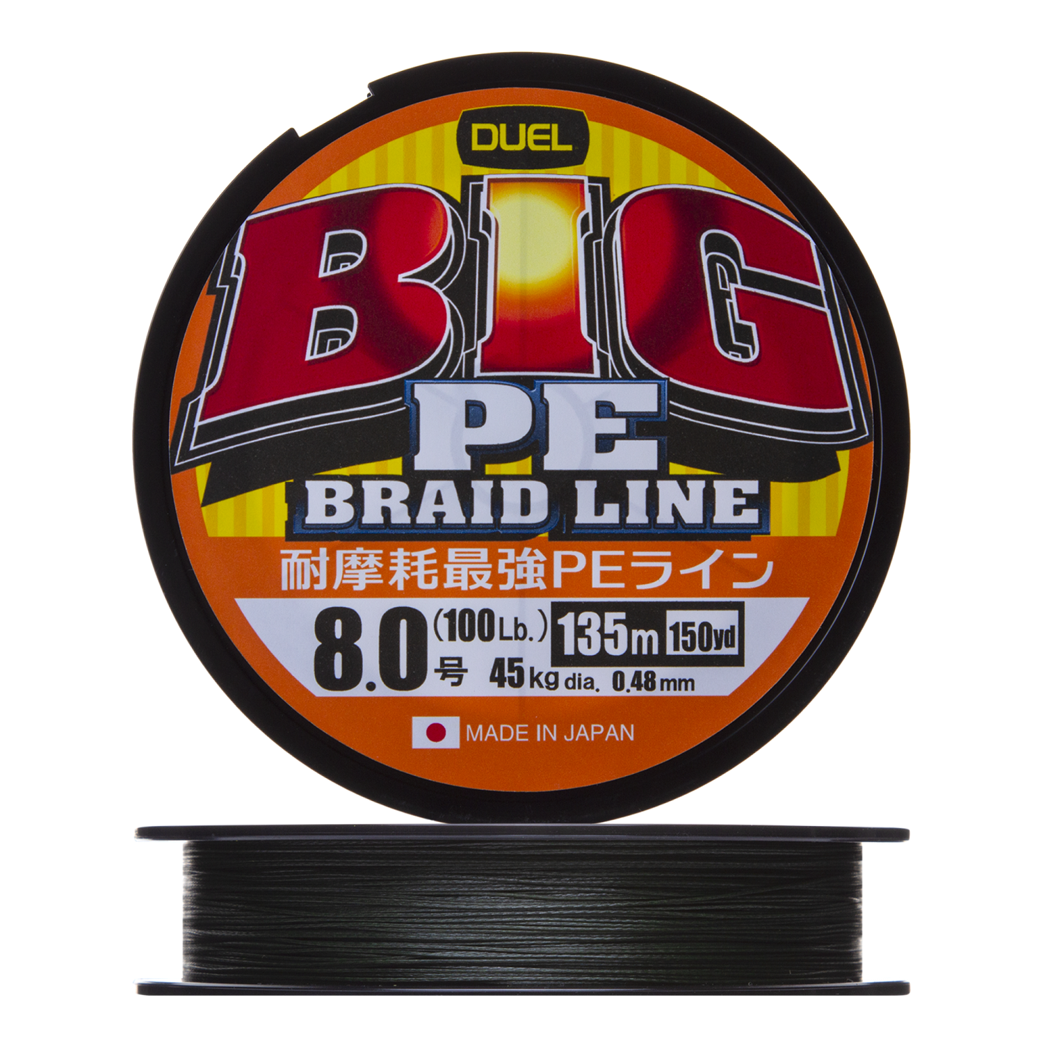 Шнур плетеный Duel Big PE Braid Line #8 0,48мм 135м (dark green)