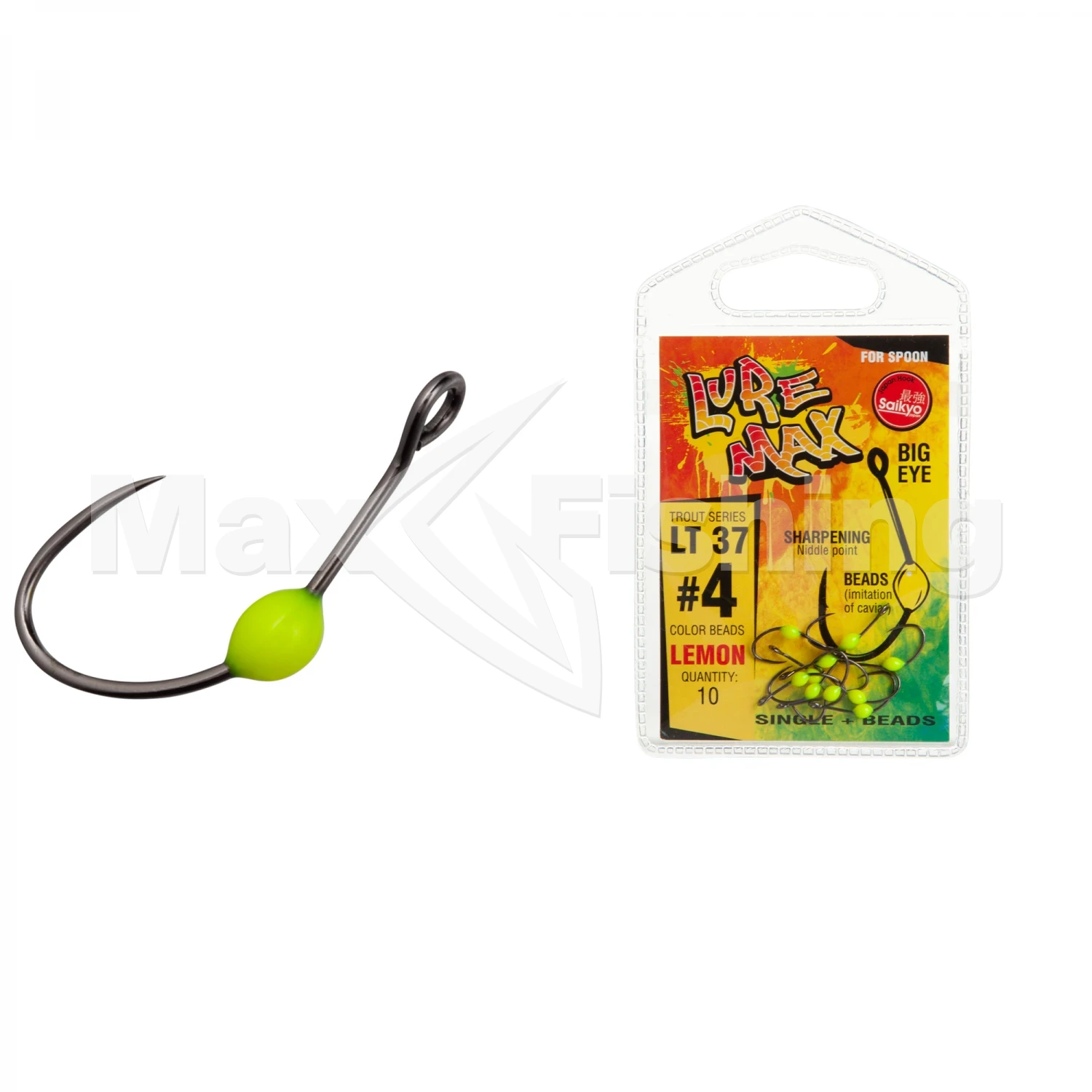 Крючок одинарный LureMax Trout LT37B Lemon #5 (10шт)