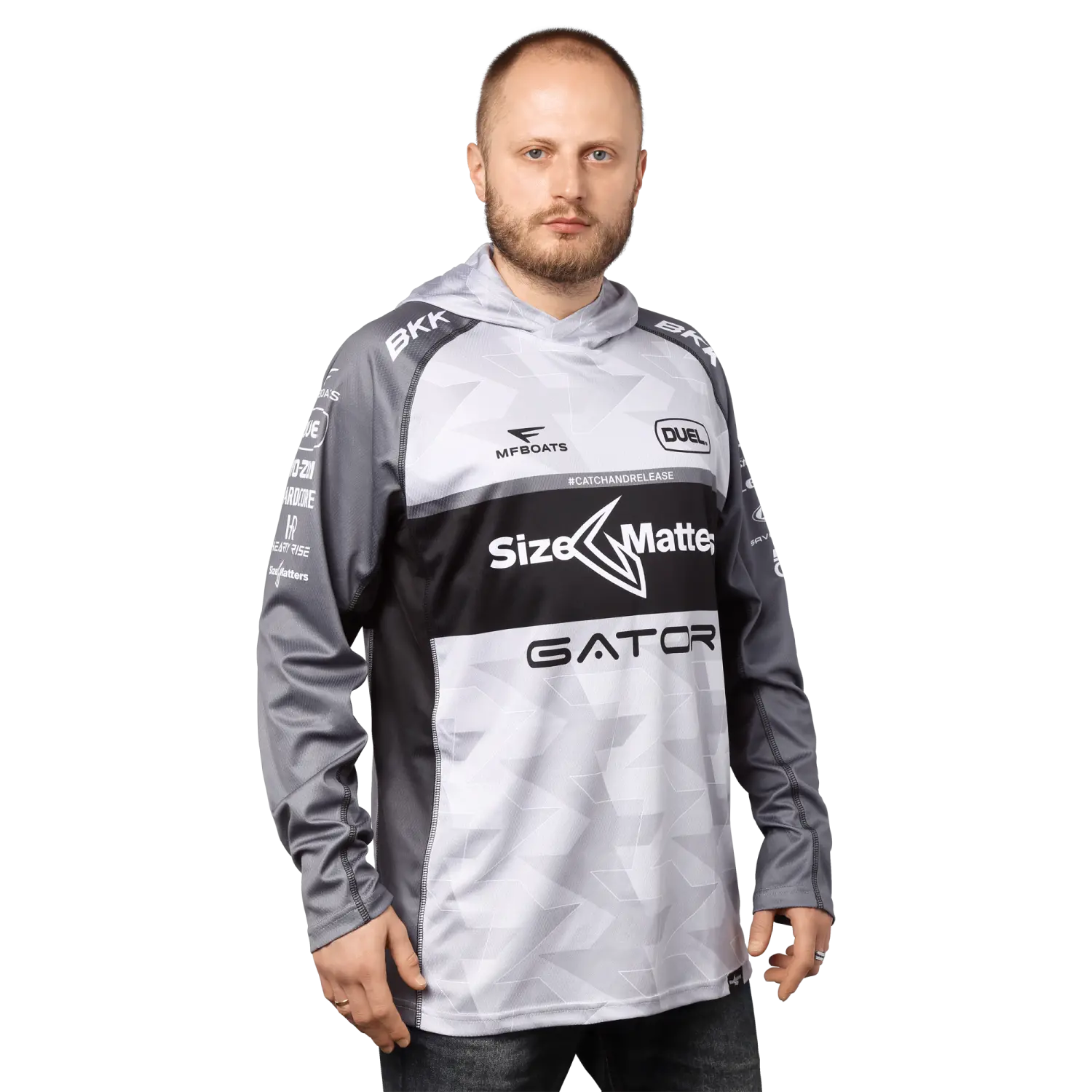 Джерси c капюшоном MaxFishing Size Matters MaxFishing Team р. 50 серая