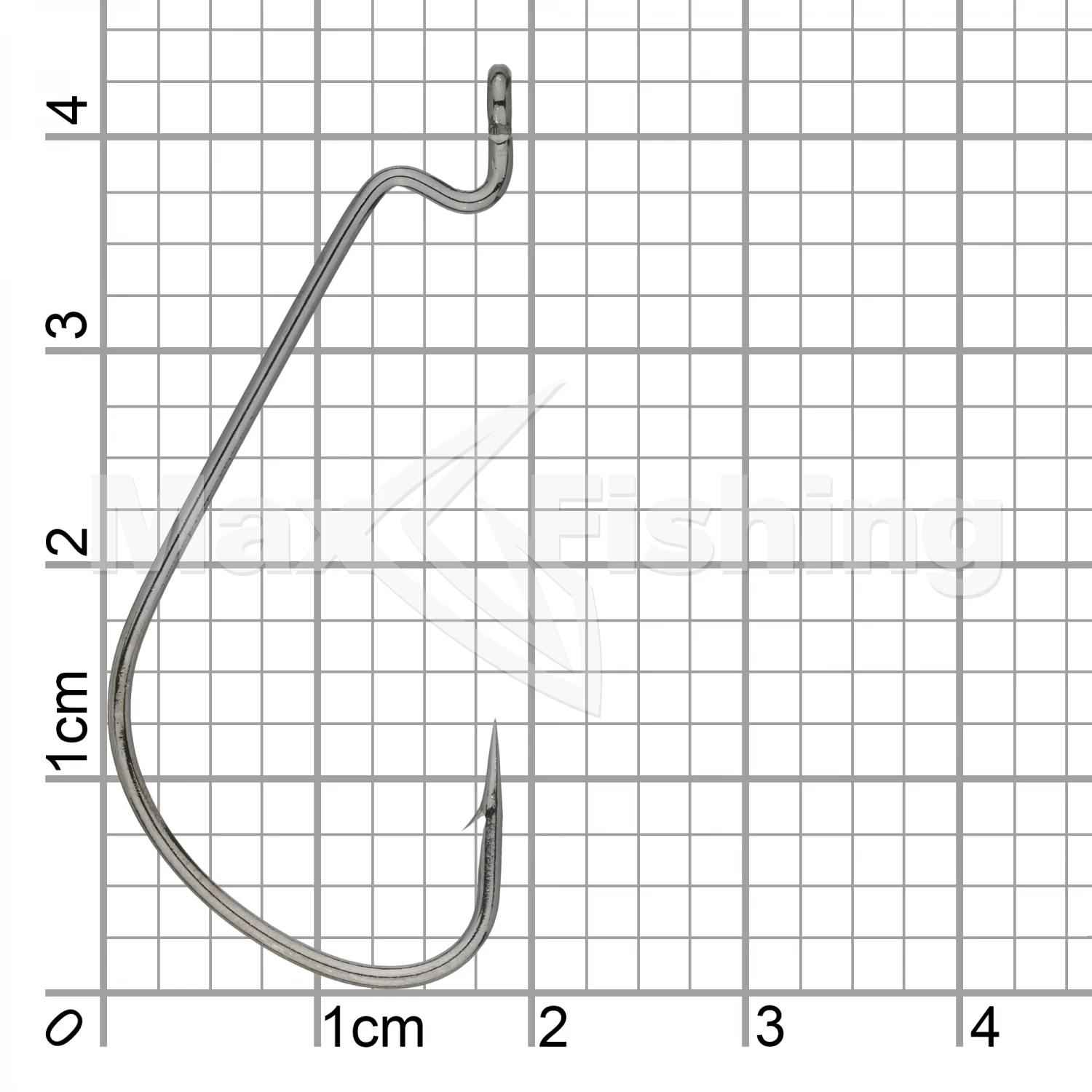 Крючок офсетный Metsui Wide Range Worm #1/0 black nikel (6шт)