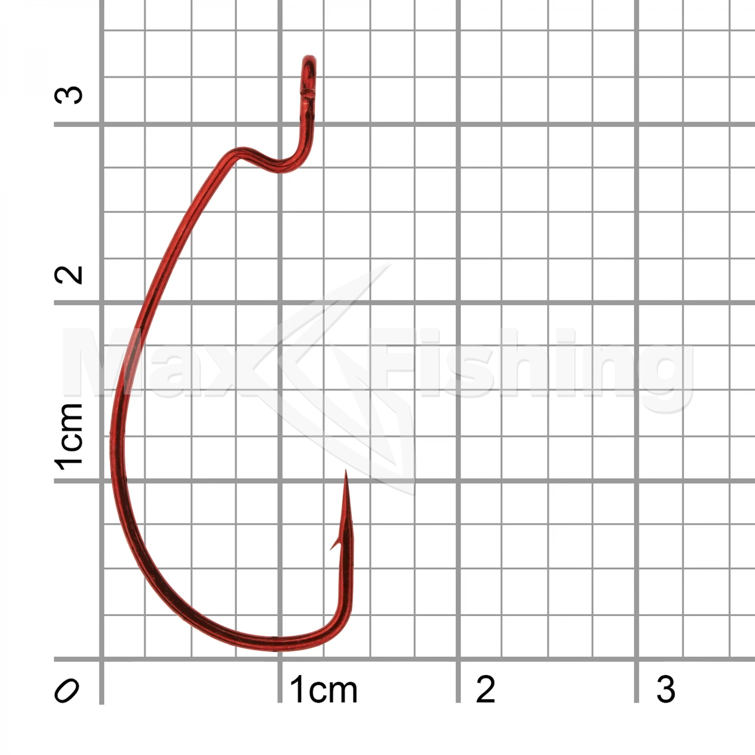 Крючок офсетный Gamakatsu Worm Offset EWG #4 Red (5шт)