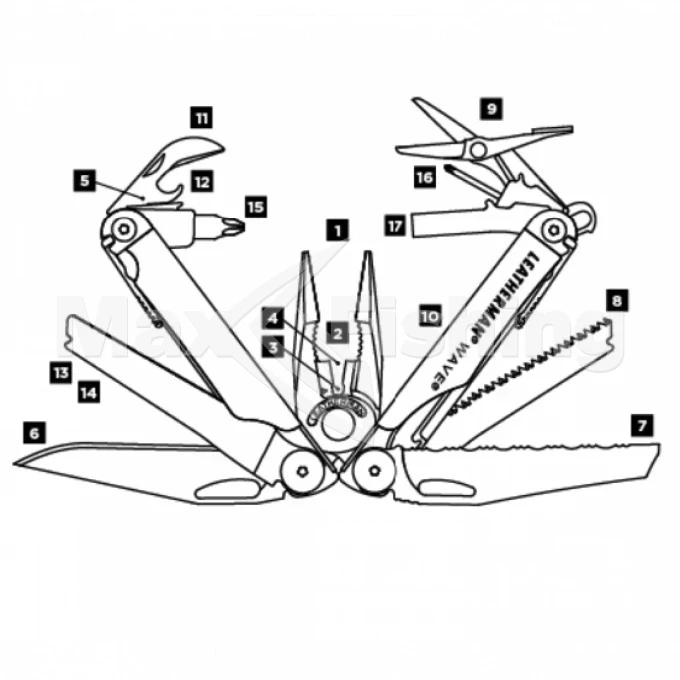 Мультитул Leatherman Wave Plus черный