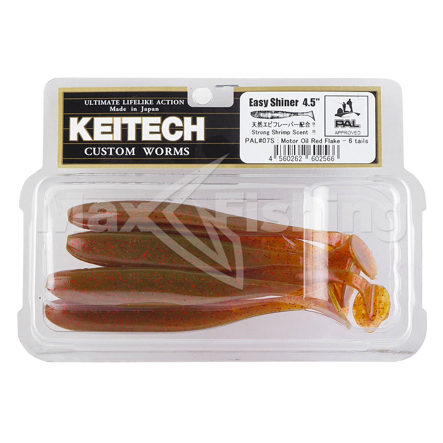 Приманка силиконовая Keitech Easy Shiner 4,5" #PAL07 Motor Oil Red Flake