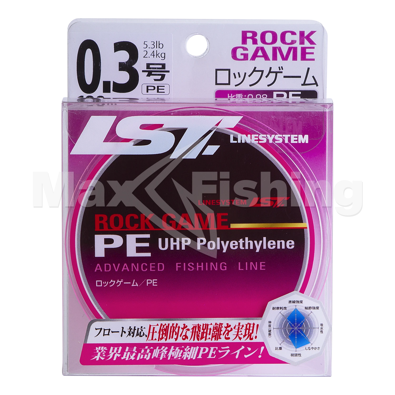 Шнур плетеный LineSystem Rock Game PE #0,3 0,098мм 100м (pink)