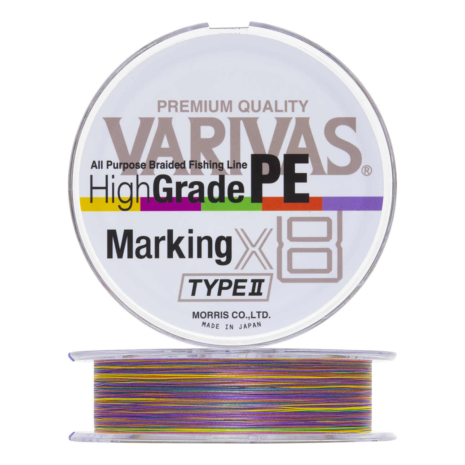 Шнур плетеный Varivas High Grade PE X8 Marking Type II #1,5 0,205мм 150м (multicolor)