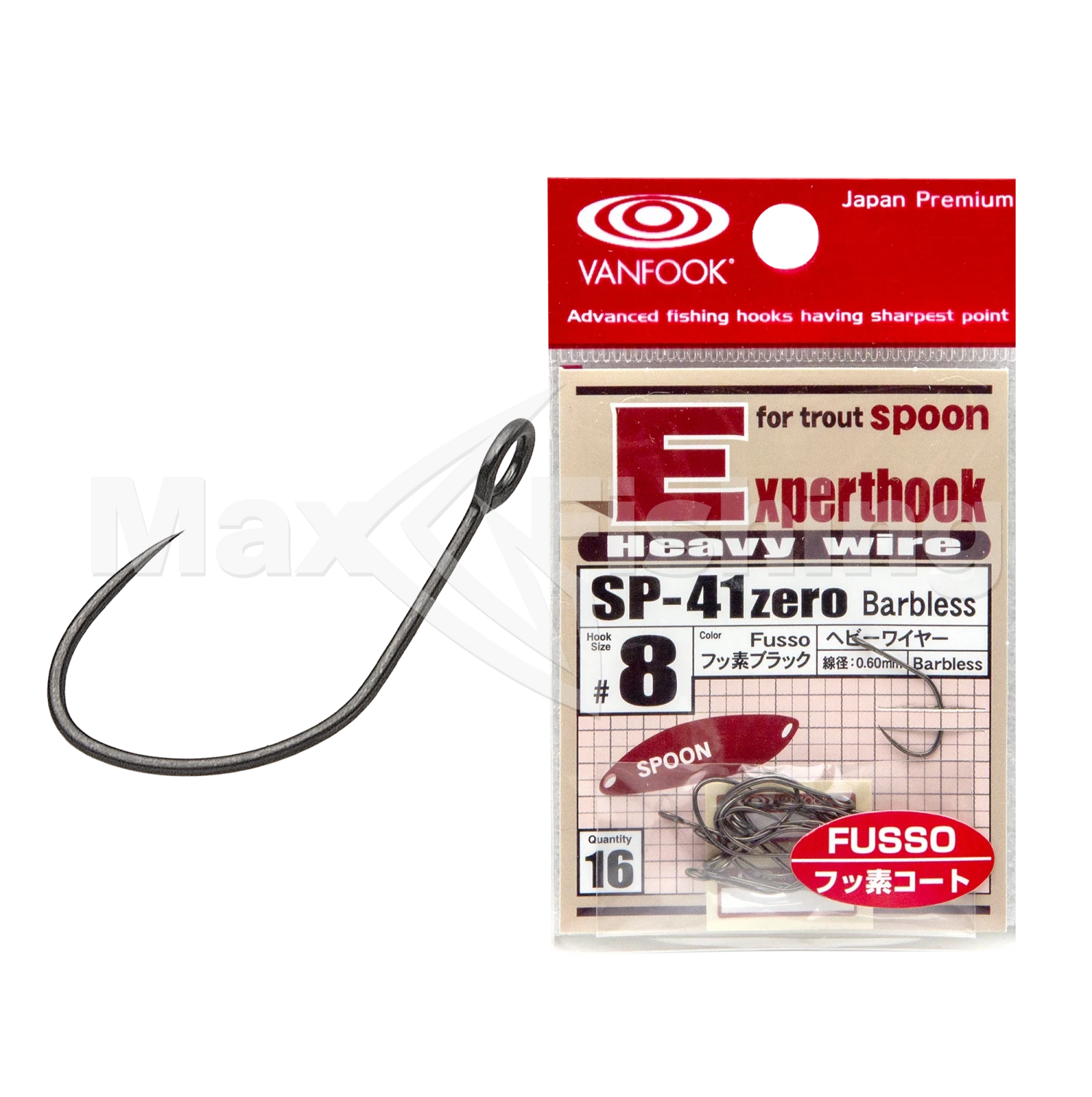 Крючок одинарный Vanfook Expert Hook Heavy Wire SP-41zero #4 (16шт)