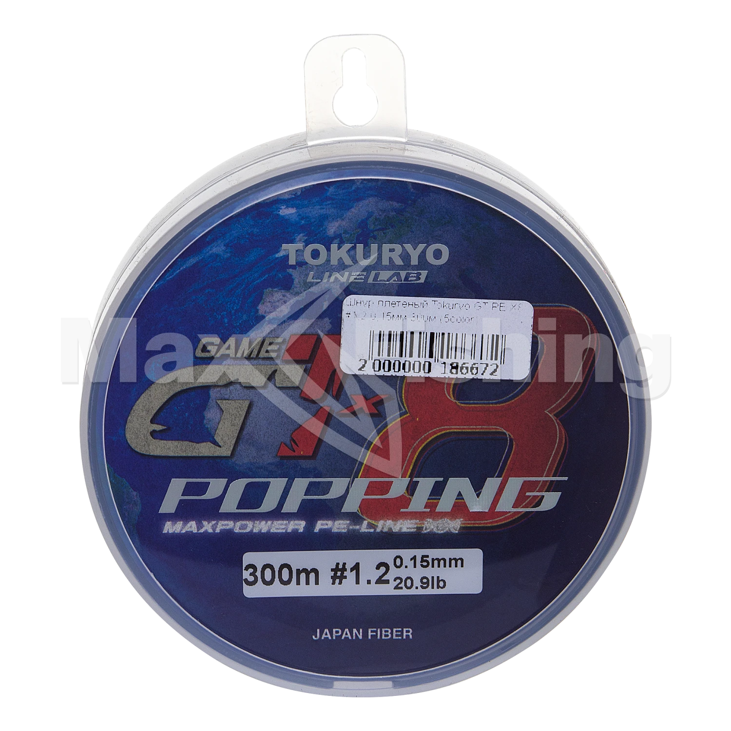 Шнур плетеный Tokuryo GT PE X8 #1,2 0,15мм 300м (5color)