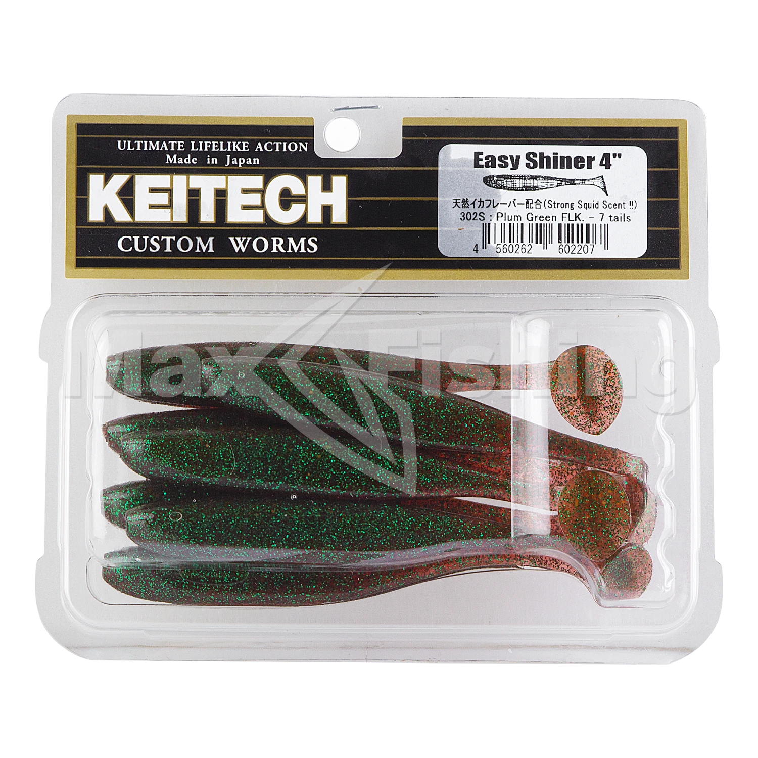 Приманка силиконовая Keitech Easy Shiner 4" #302 Plum Green FLK