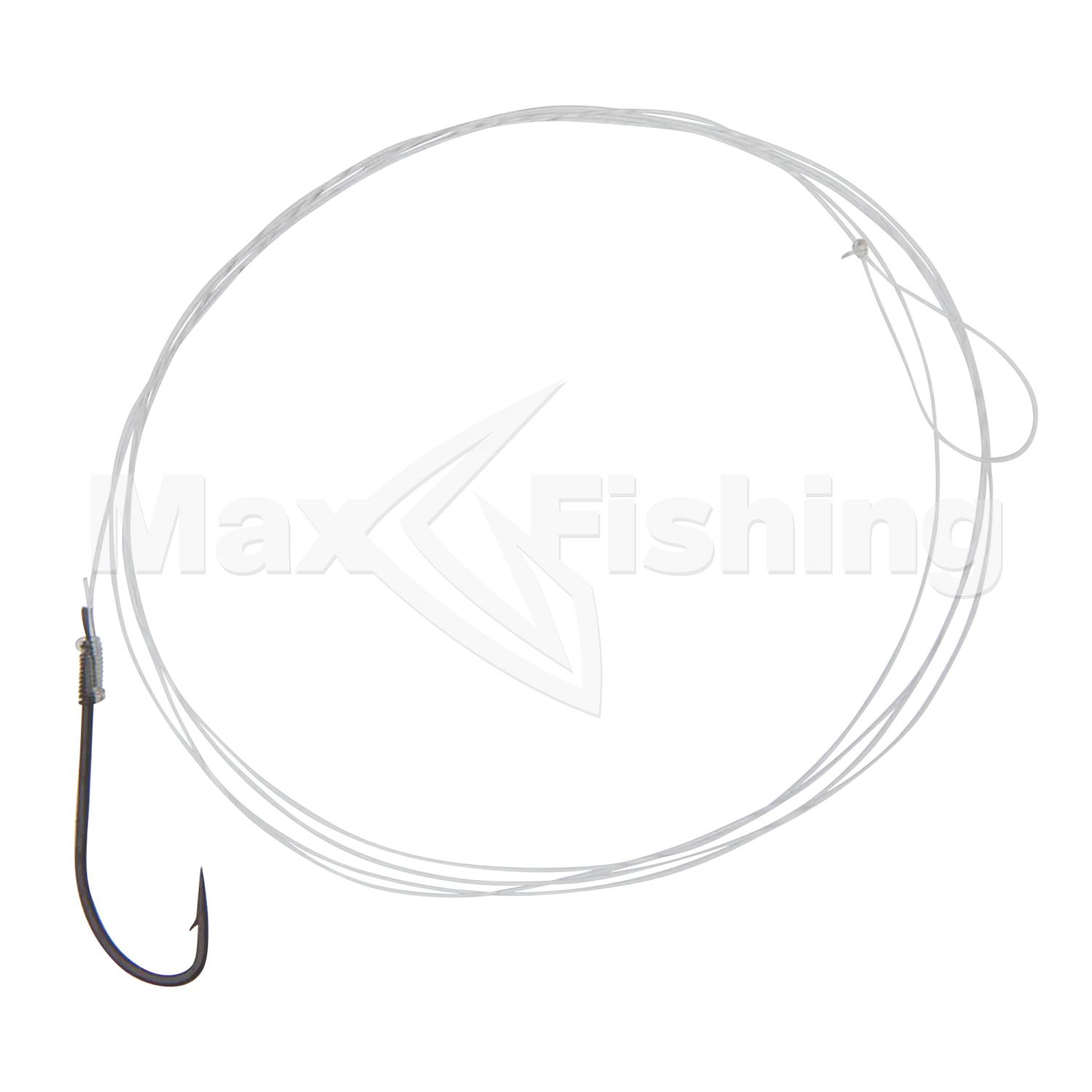 Крючок одинарный с поводком Garbolino Green Finish Hooks To Nylon #12 0,14мм (10шт)