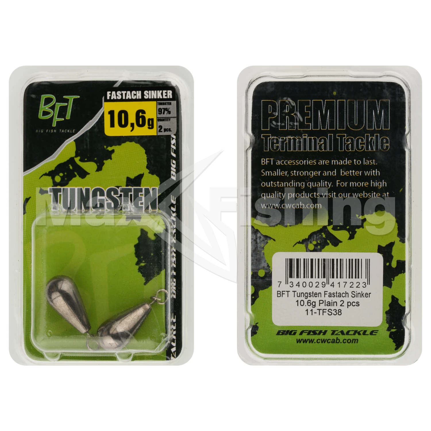 Грузило BFT Tungsten Fastach Sinker 10,6гр #Plain