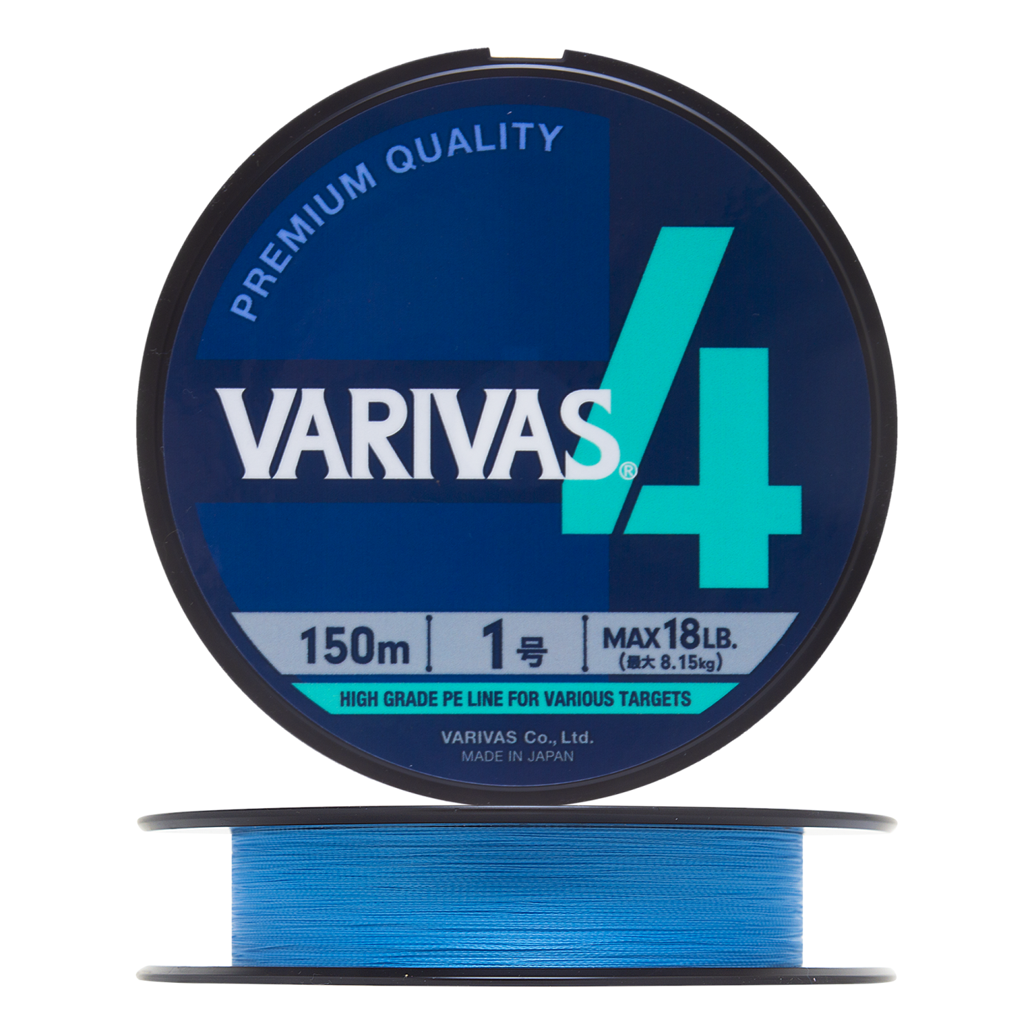Шнур плетеный Varivas X4 #1 0,165мм 150м (water blue)