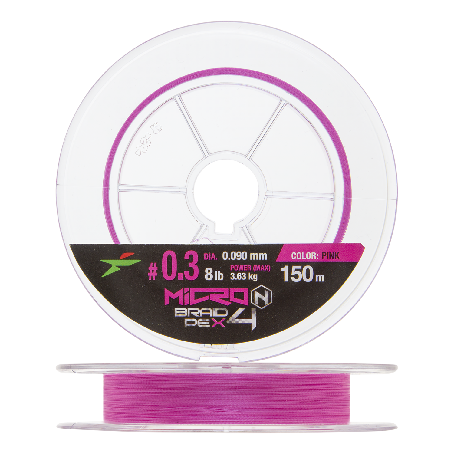 Шнур плетеный Intech Micron PE X4 #0,3 0,09мм 150м (pink)