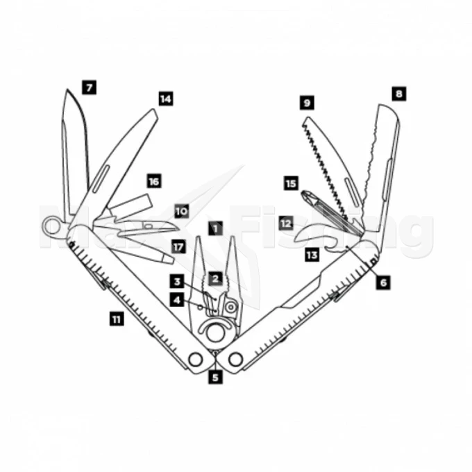 Мультитул Leatherman Rebar c нейлоновым чехлом серебристый