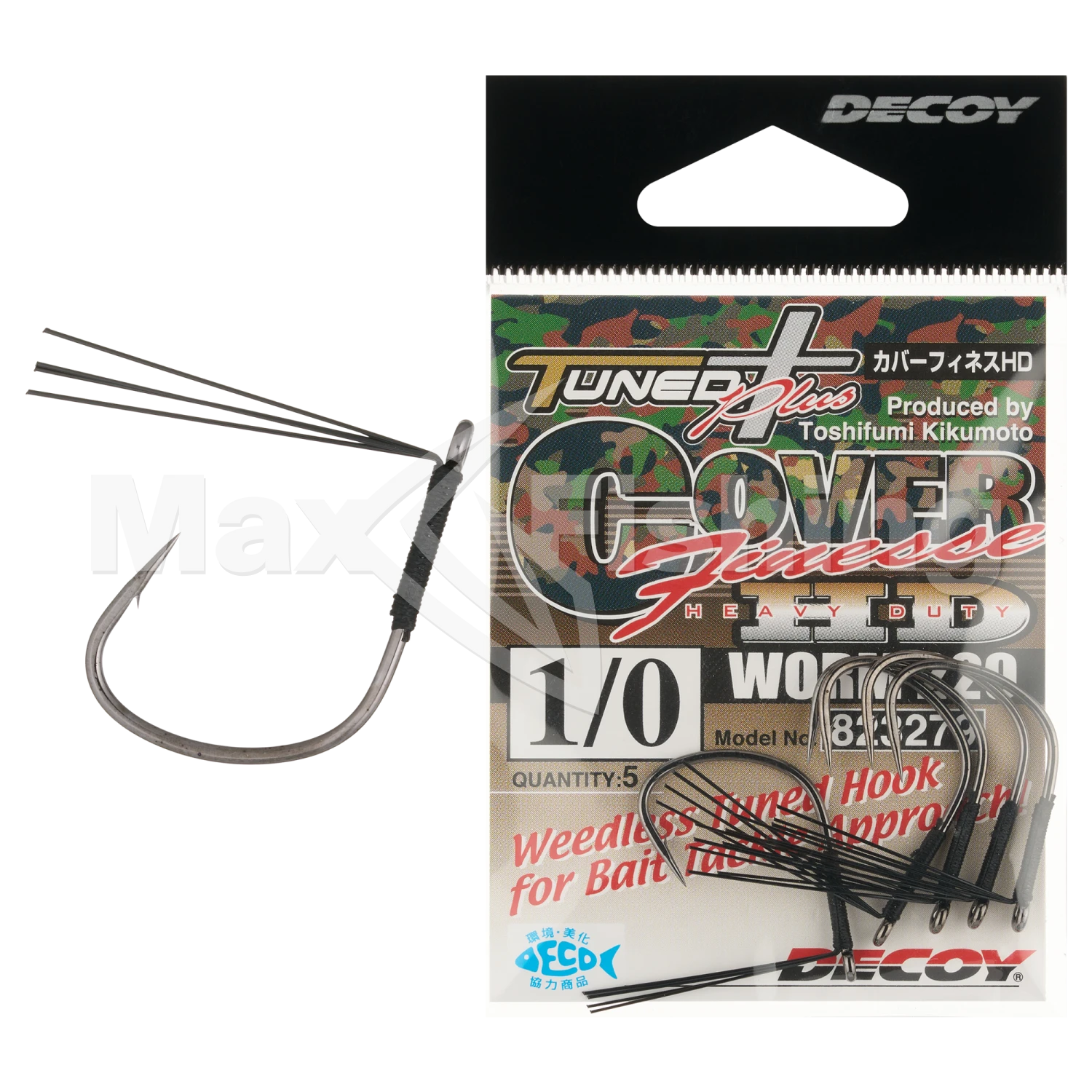 Крючок одинарный Decoy Worm 220 Cover Finesse HD #1/0 (5шт)