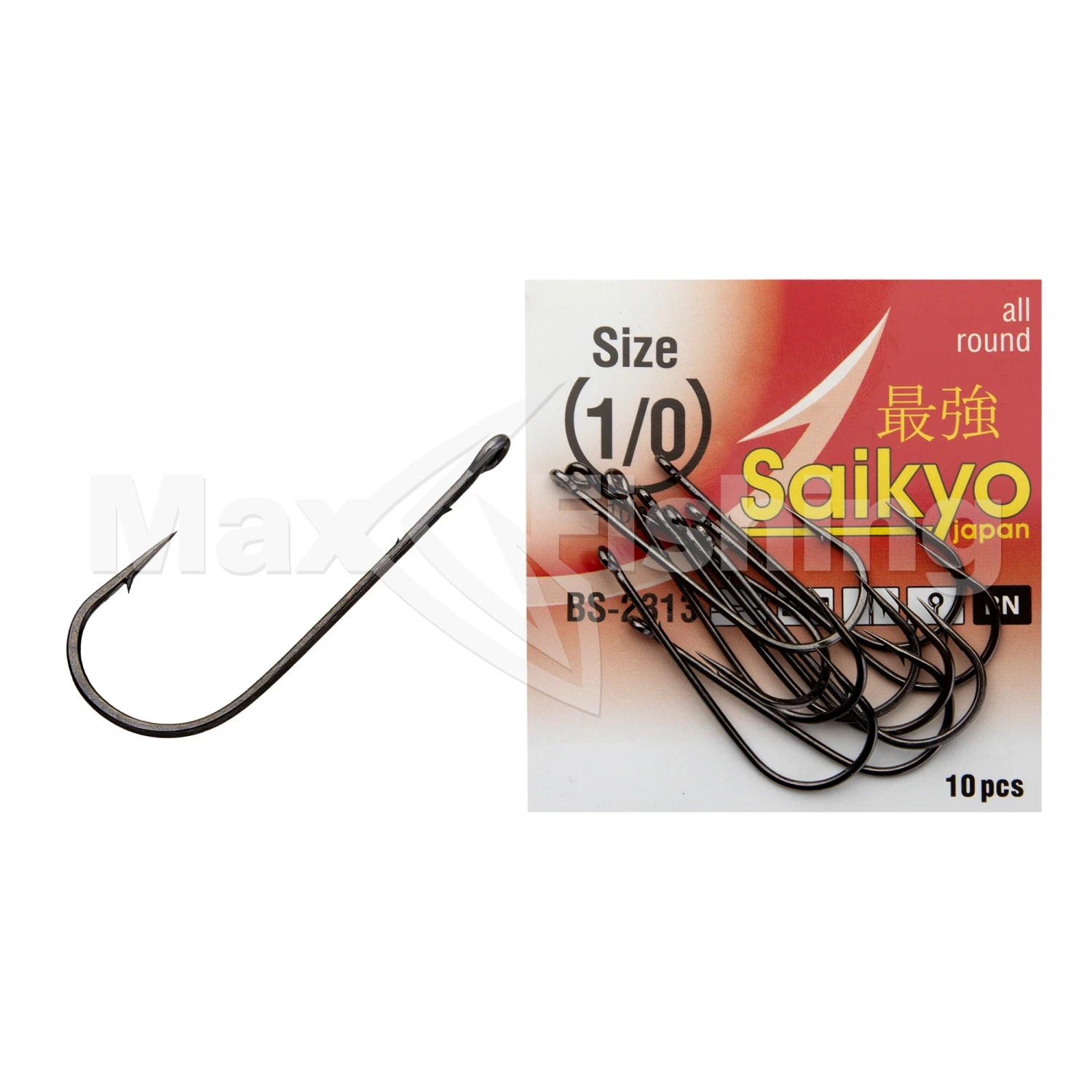 Крючок одинарный Saikyo Bs-2313 Bn #1/0 (10шт)