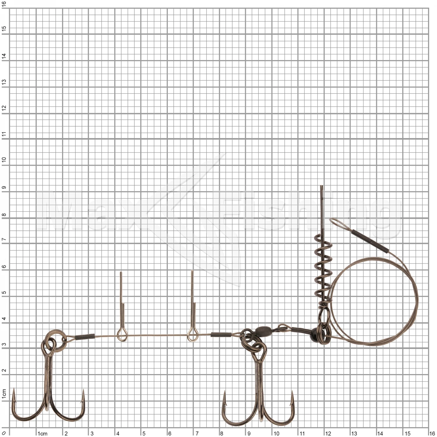 Монтаж готовый Savage Gear Linethru Corkscrew Rig 2x#1/0 45см 31кг