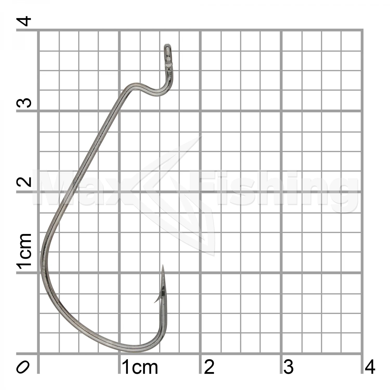 Крючок офсетный Metsui Wide Range Worm #2 Black Nickel (6шт)