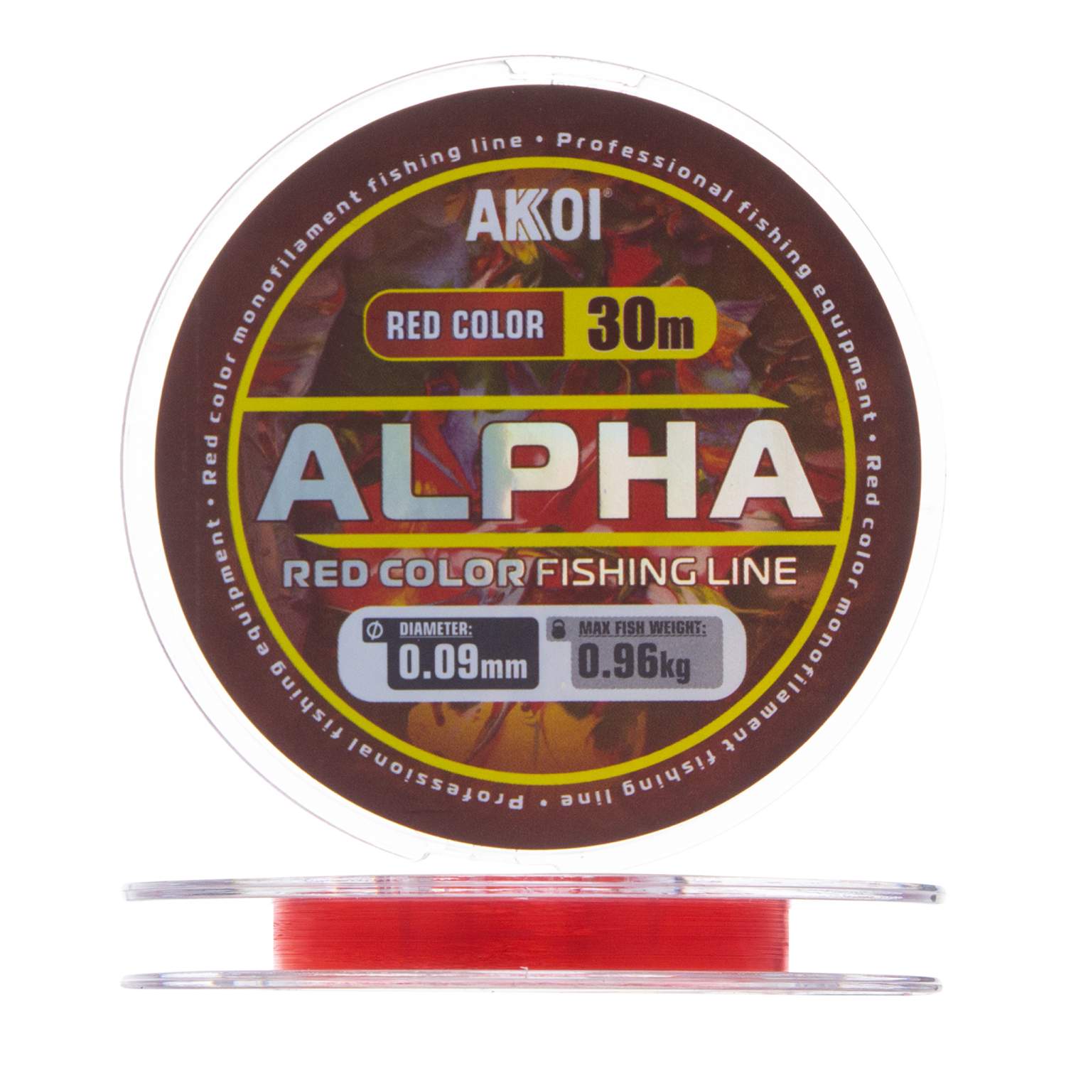 Леска монофильная Akkoi Alpha 0,09мм 30м (red)