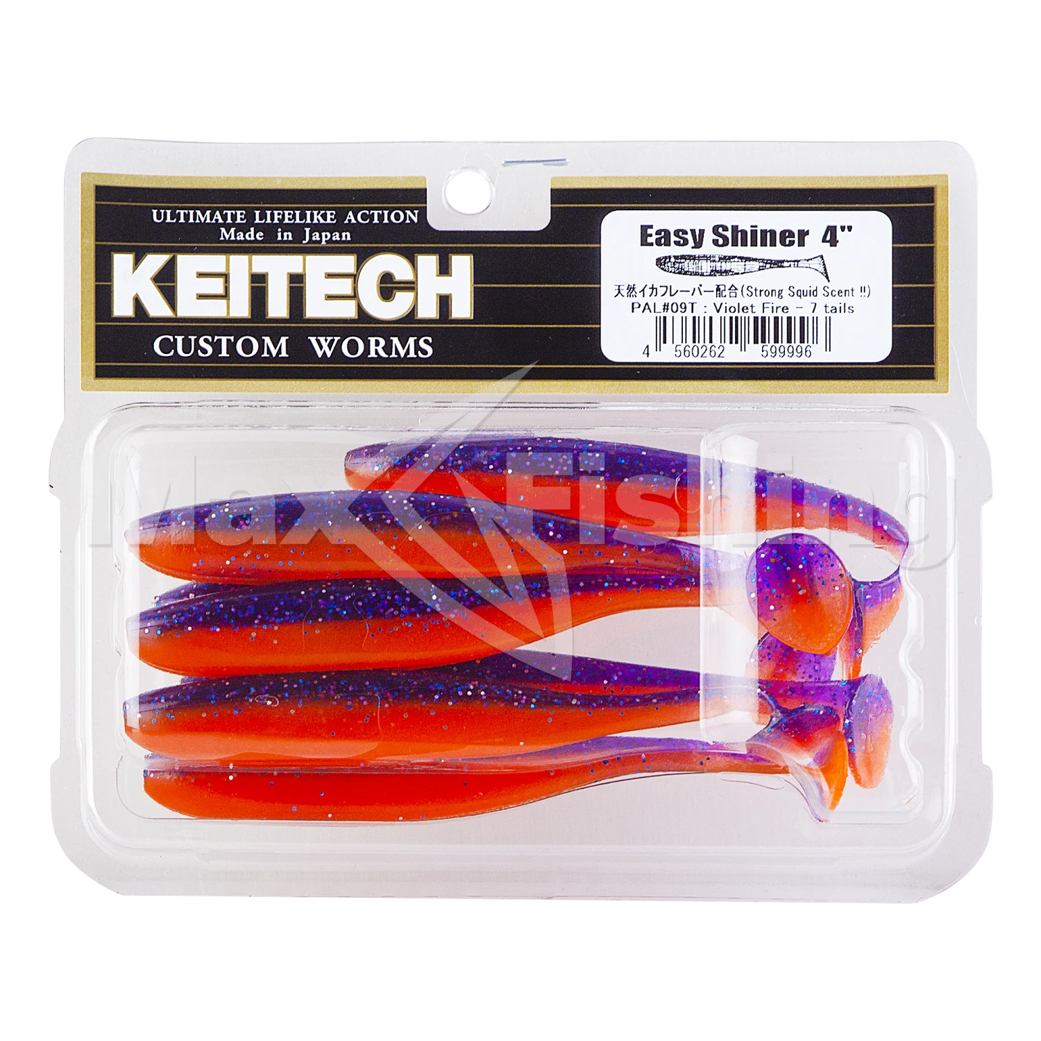 Приманка силиконовая Keitech Easy Shiner 4" #PAL09 Violet Fire