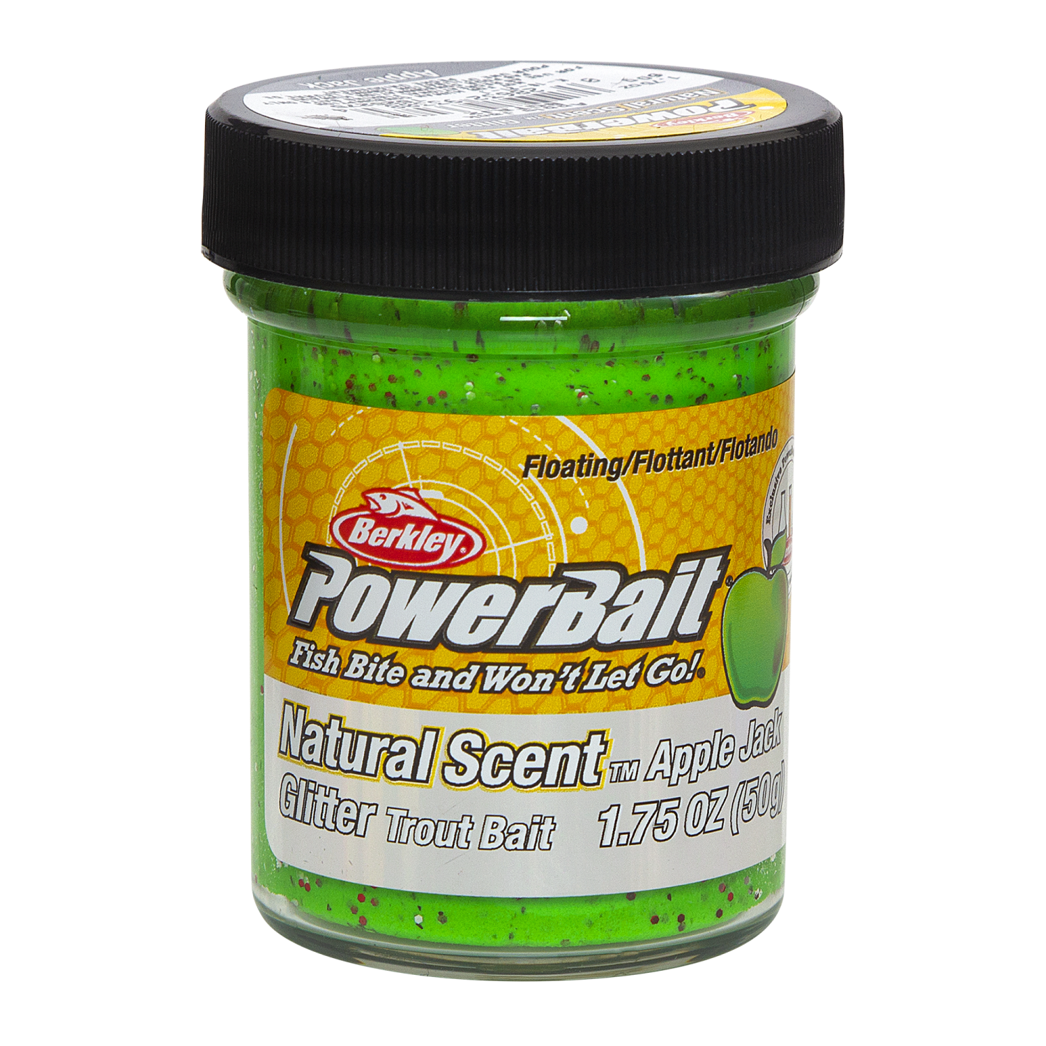 Паста форелевая Berkley PowerBait Natural Scent Glitter Trout Bait 50гр Fruits #Apple Jack