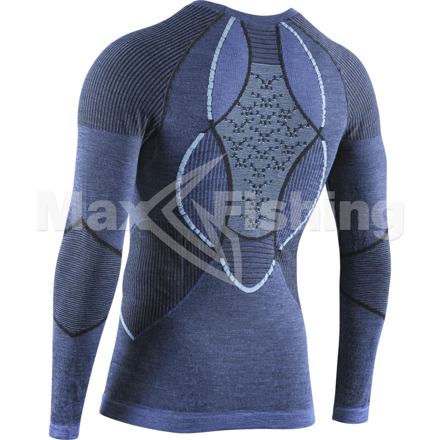 Термокофта X-Bionic Men's Baselayer Long Sleeve Merino Shirt Round Neck L Dark Ocean/Sky Blue