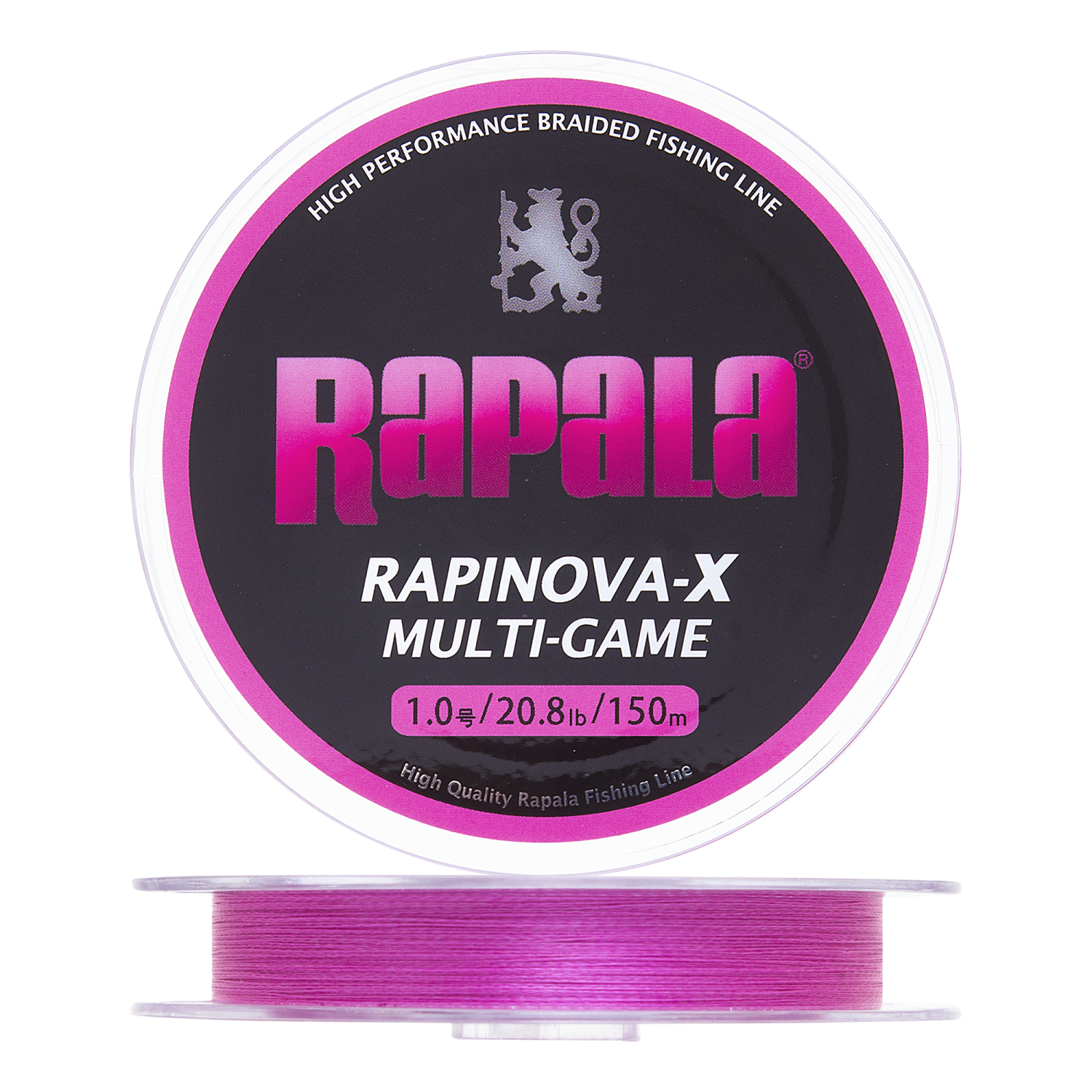 Шнур плетеный Rapala Rapinova-X Multi Game #1,0 0,16мм 150м (pink)