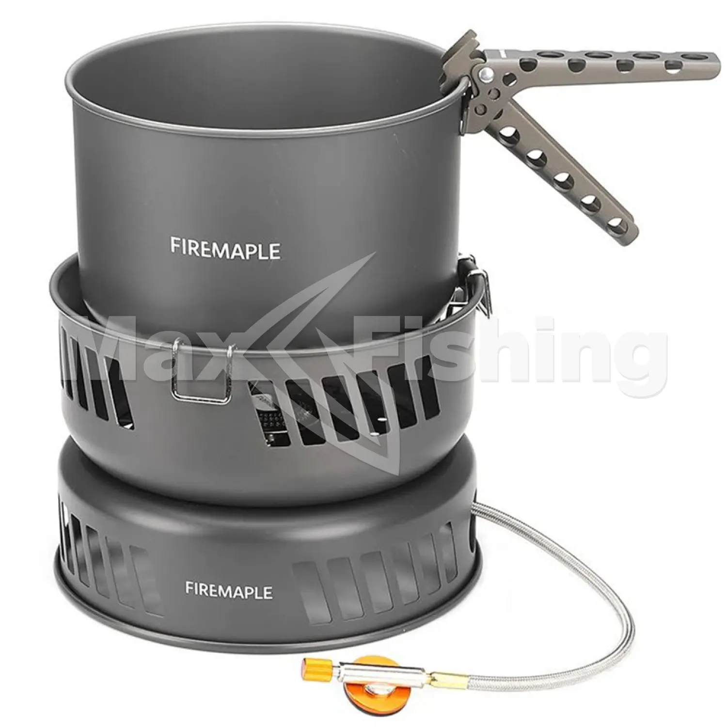 Набор посуды Fire-Maple Cooking Kit W/gas Burner с газовой горелкой анодированный алюминий