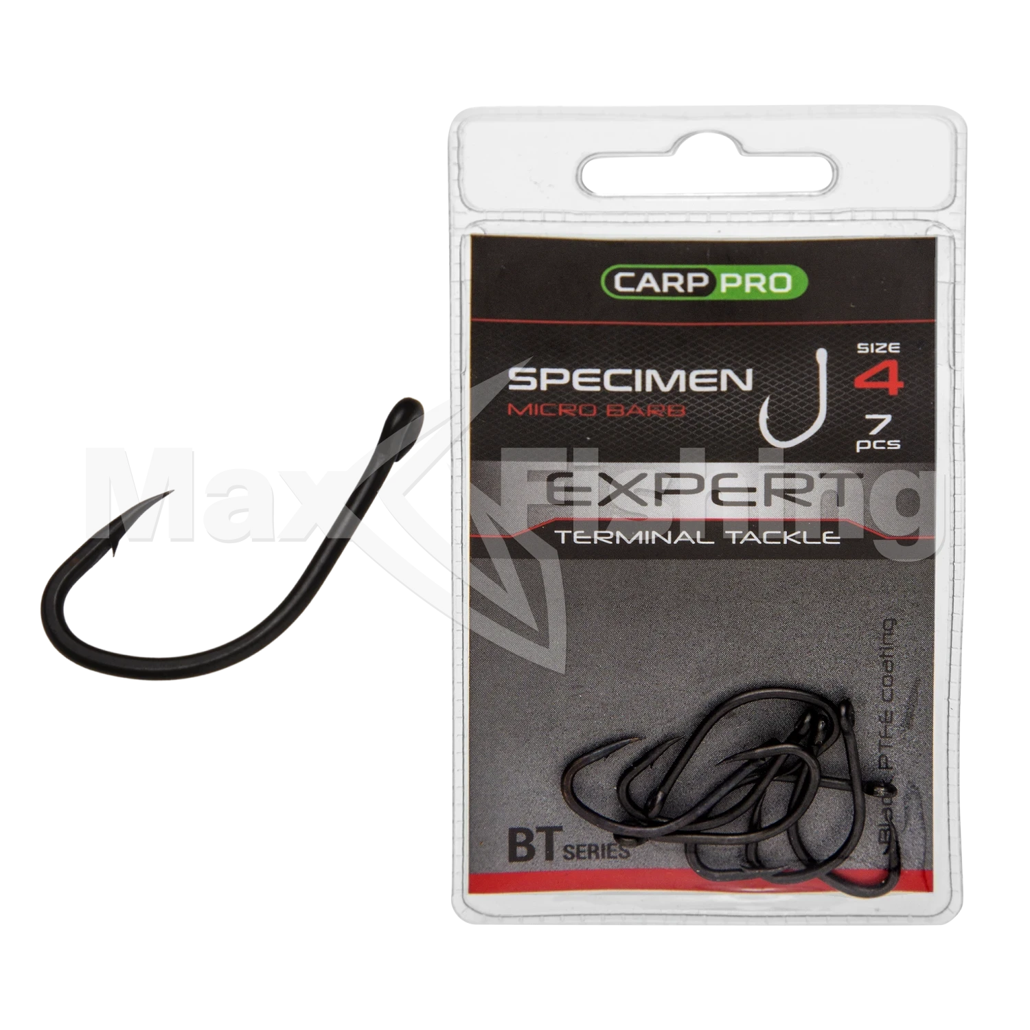 Крючок одинарный Carp Pro Specimen Teflon Coated #4 (7шт)