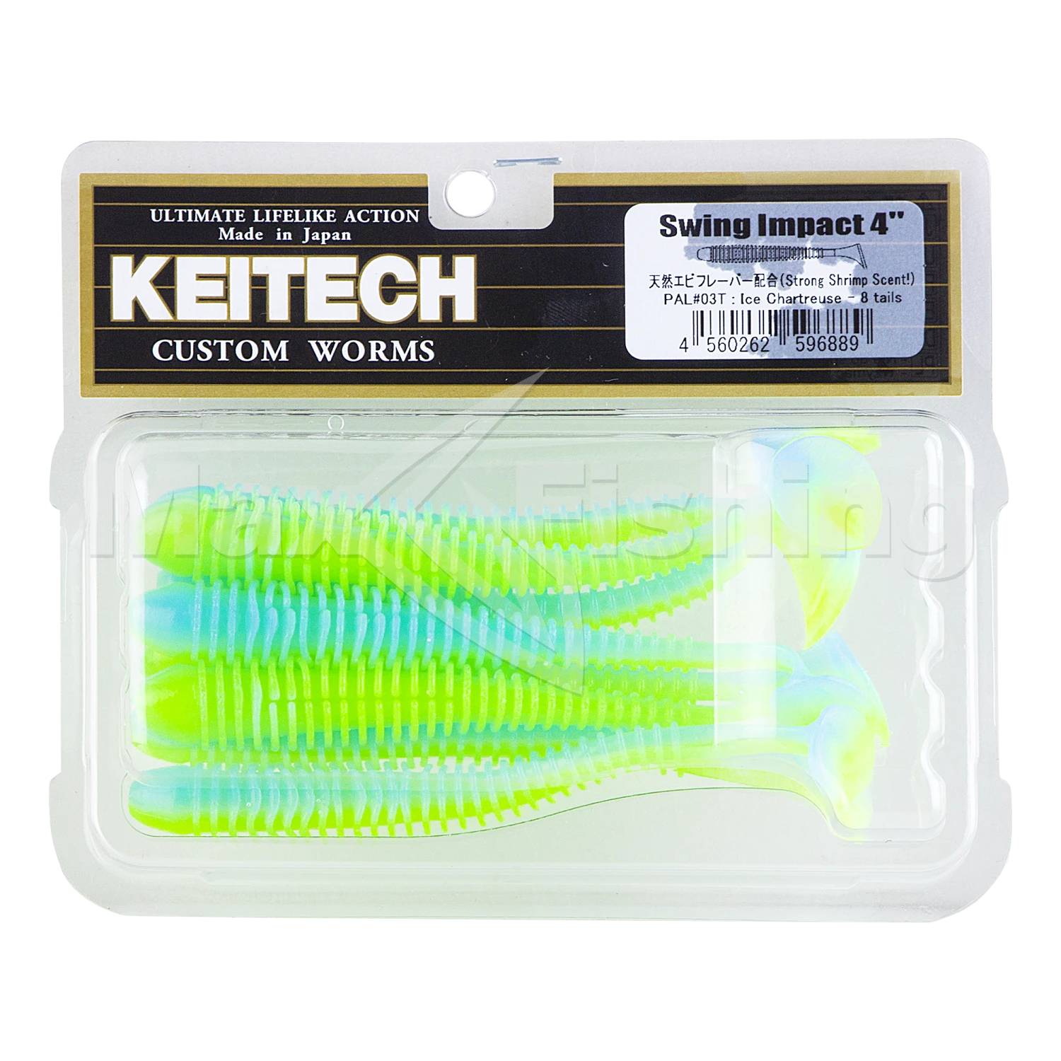 Приманка силиконовая Keitech Swing Impact 4" #PAL03 Ice Chartreuse