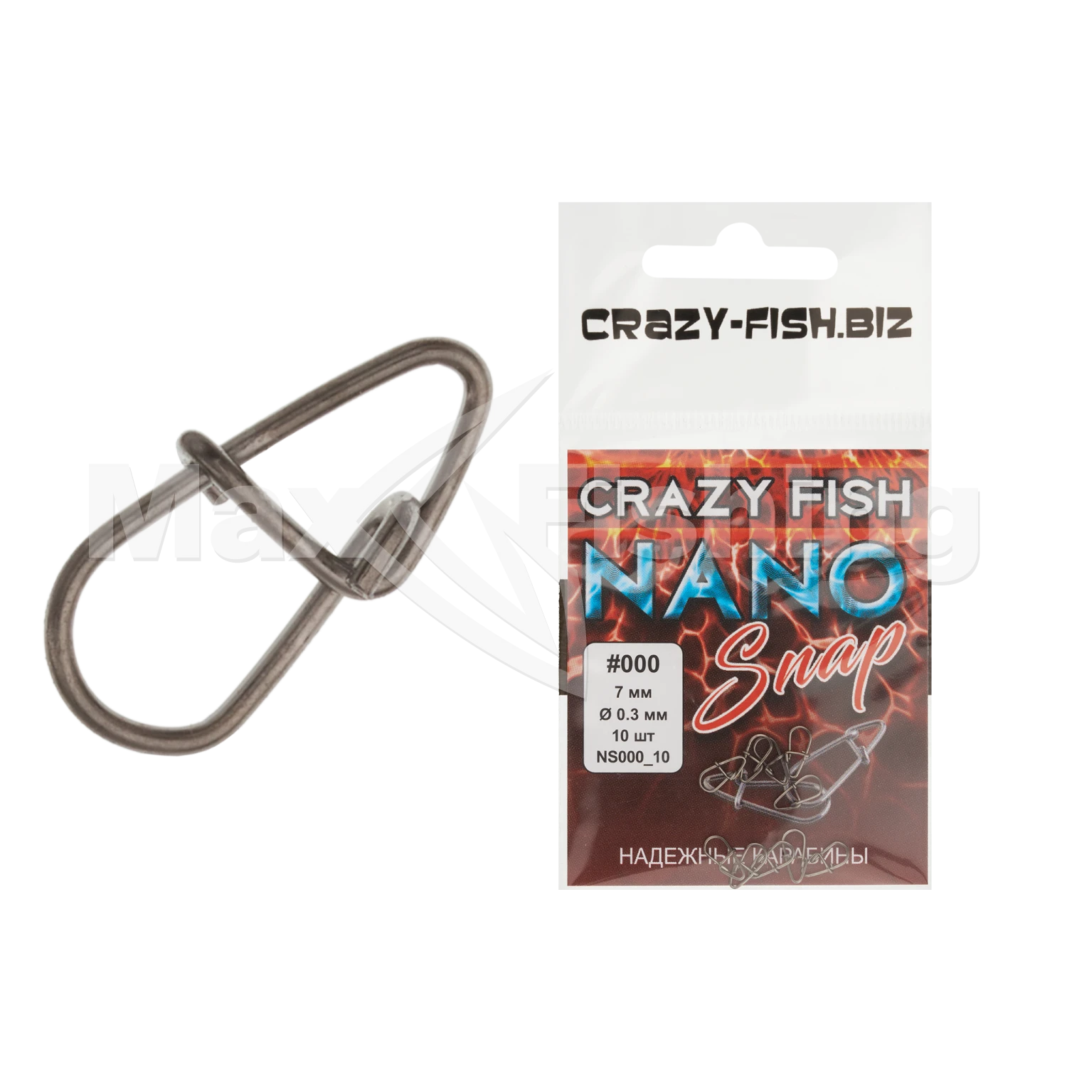 Карабин Crazy Fish Nano Snap #000